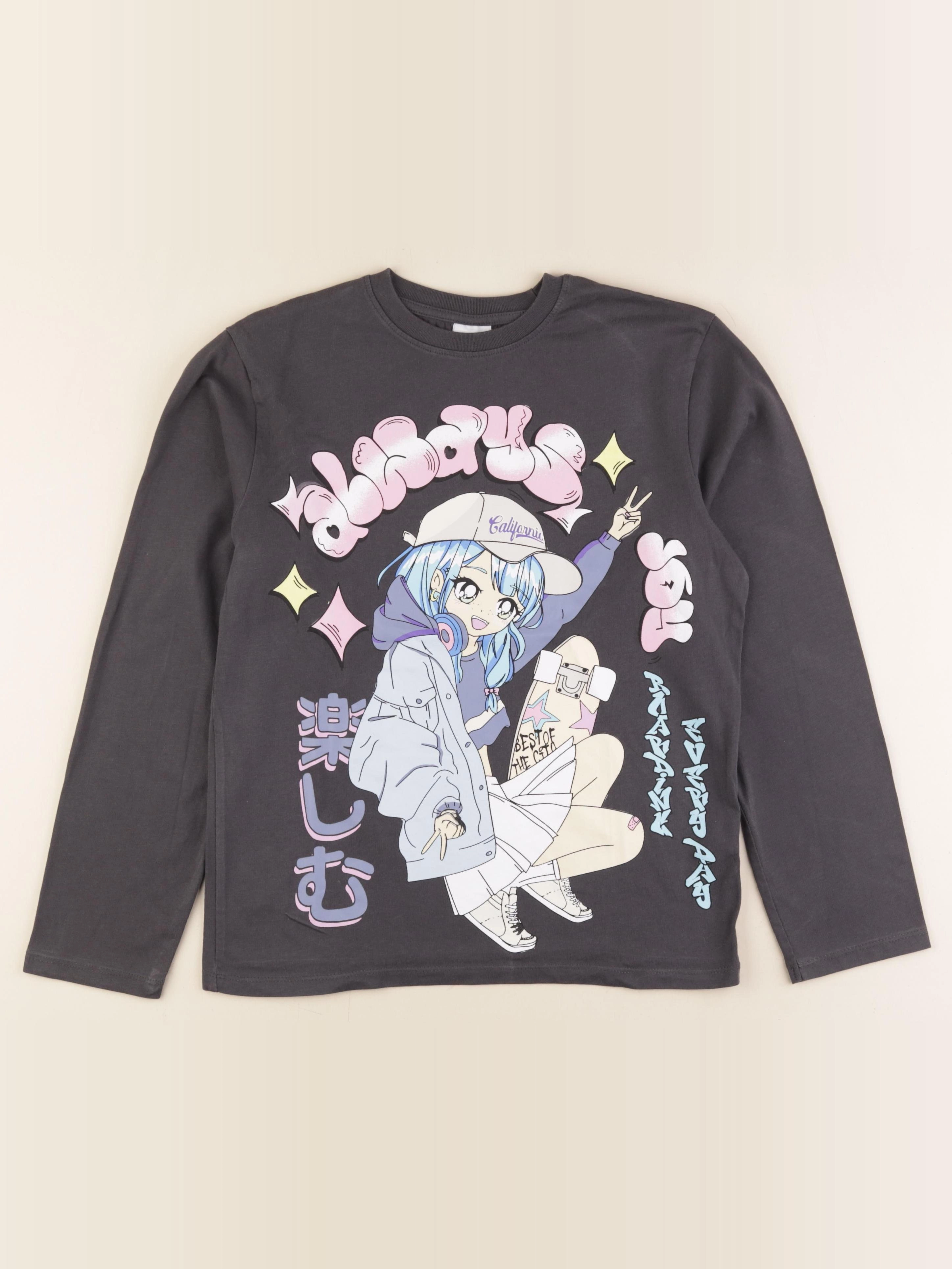 Zara - tee-shirt taupe - 11/12 ans