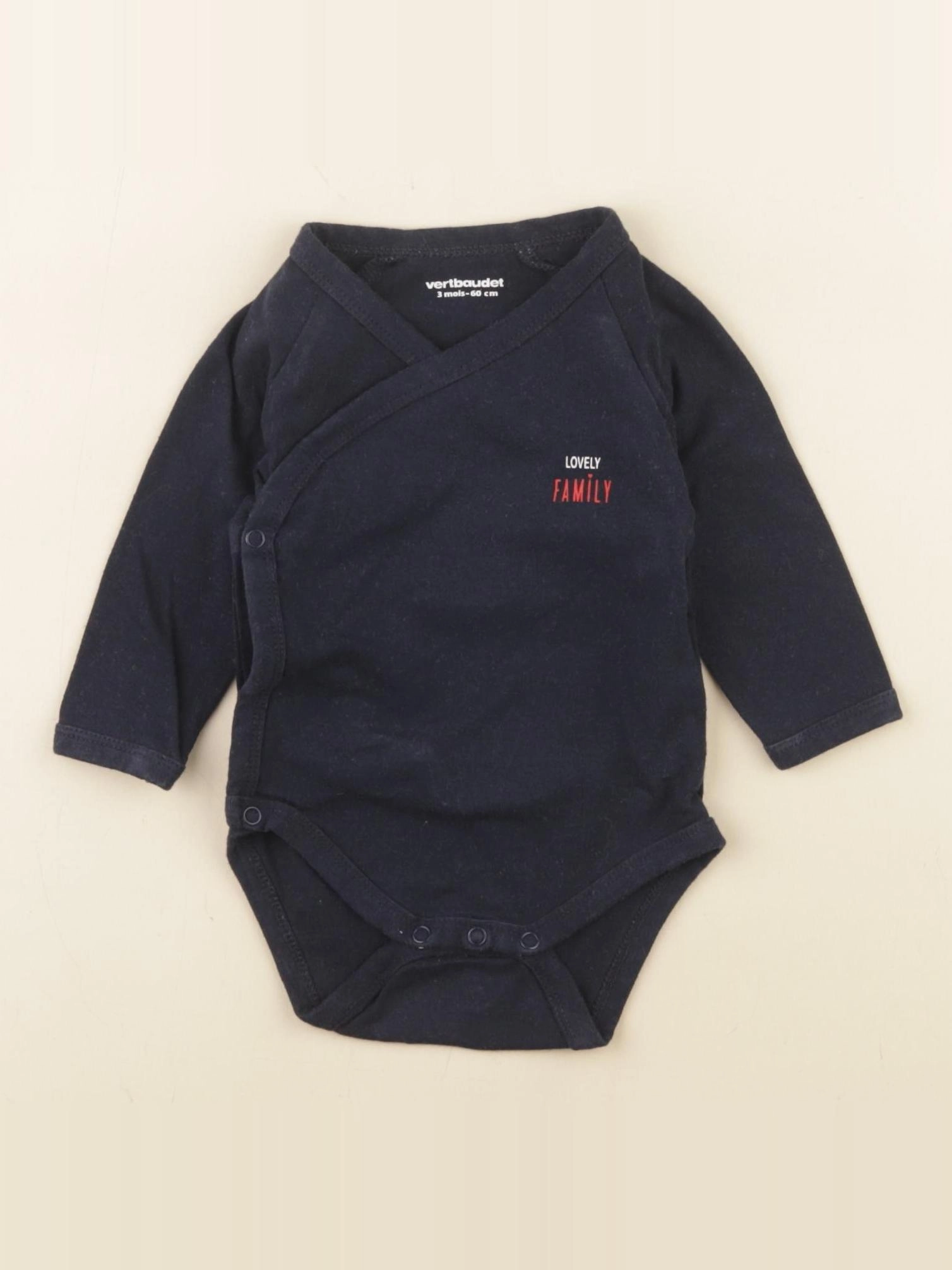 Vertbaudet - body bleu - 3 mois