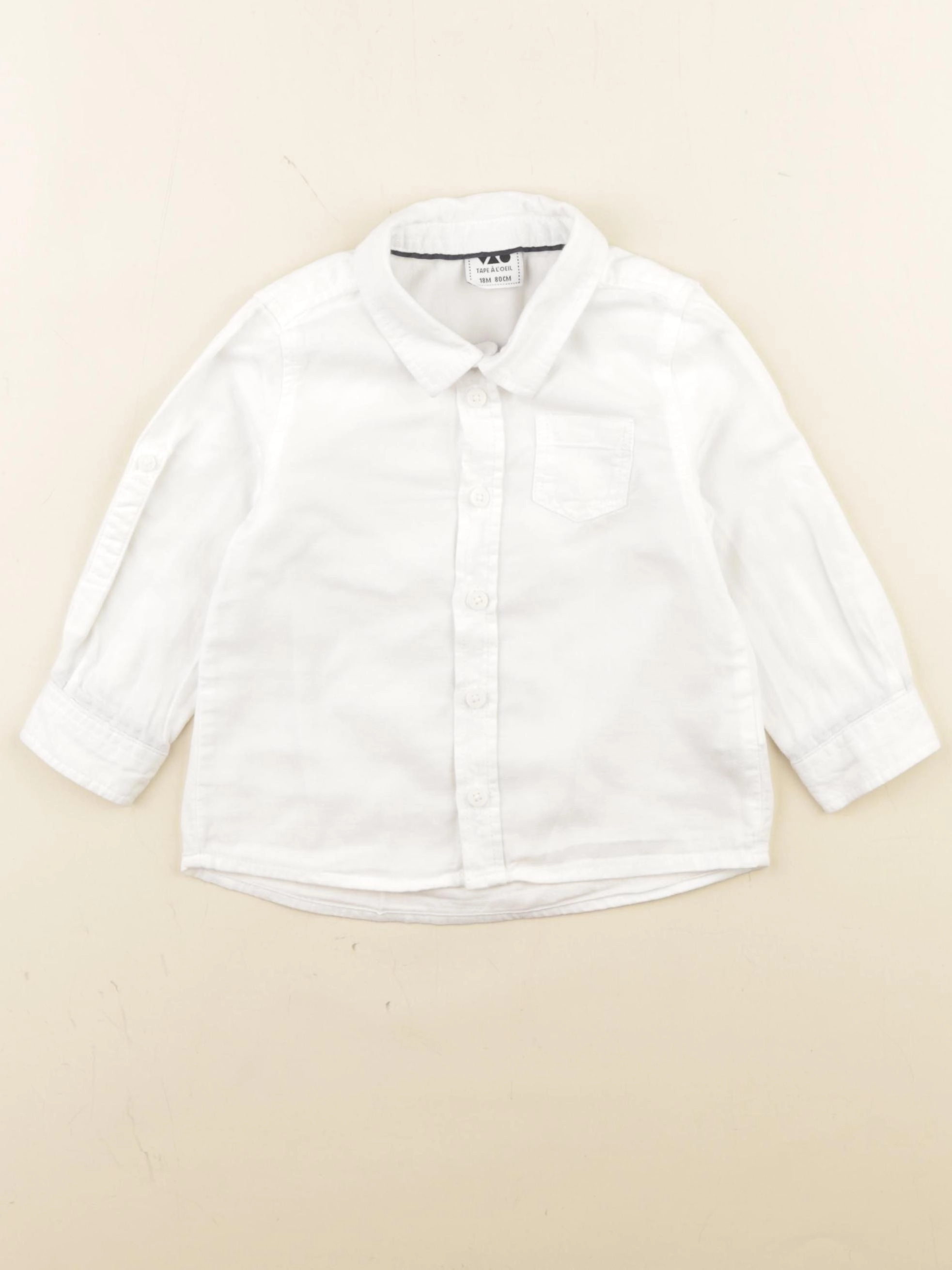 Tape à l'oeil - chemise blanc - 18 mois