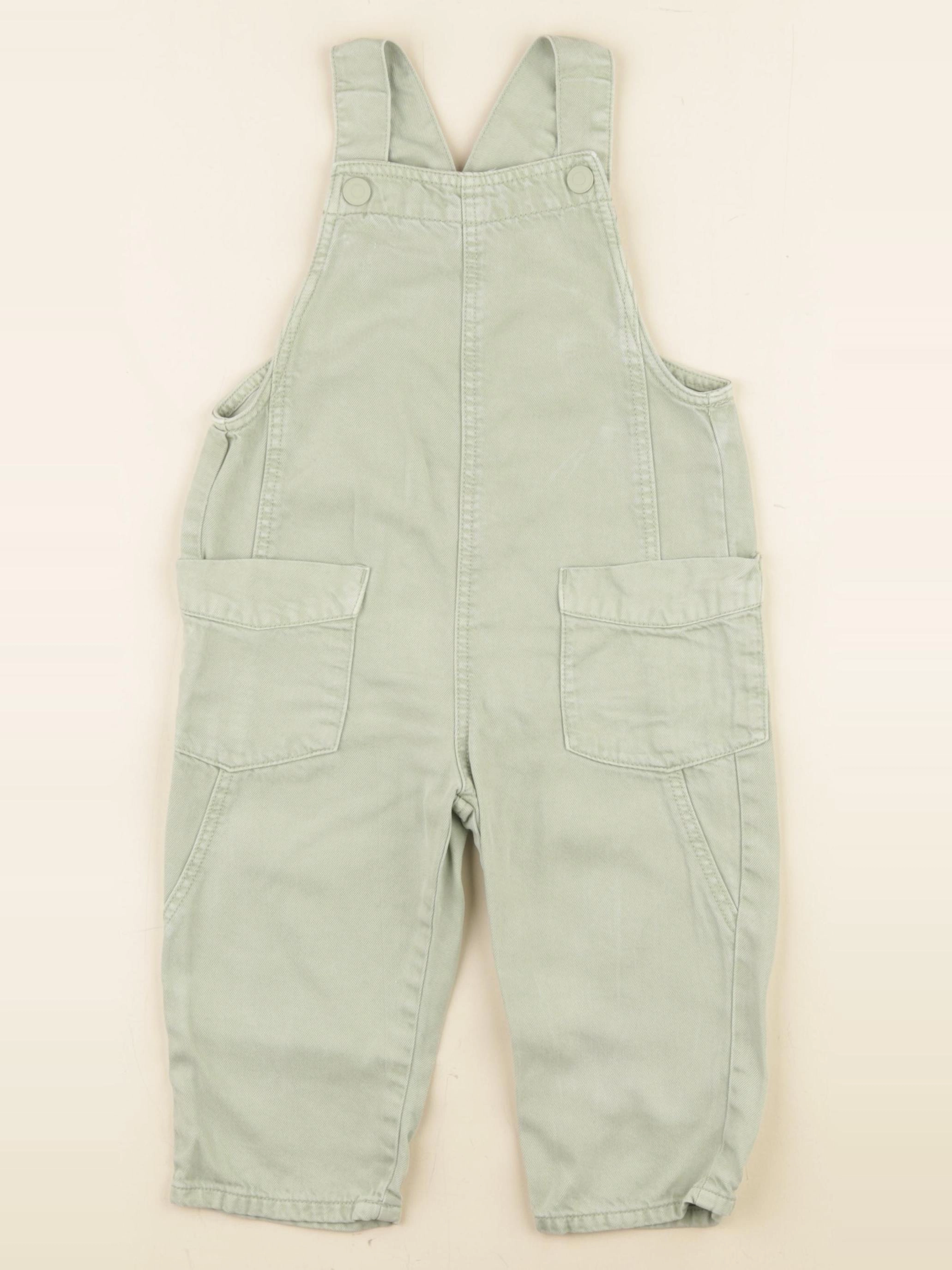 Zara - salopette vert - 12/18 mois