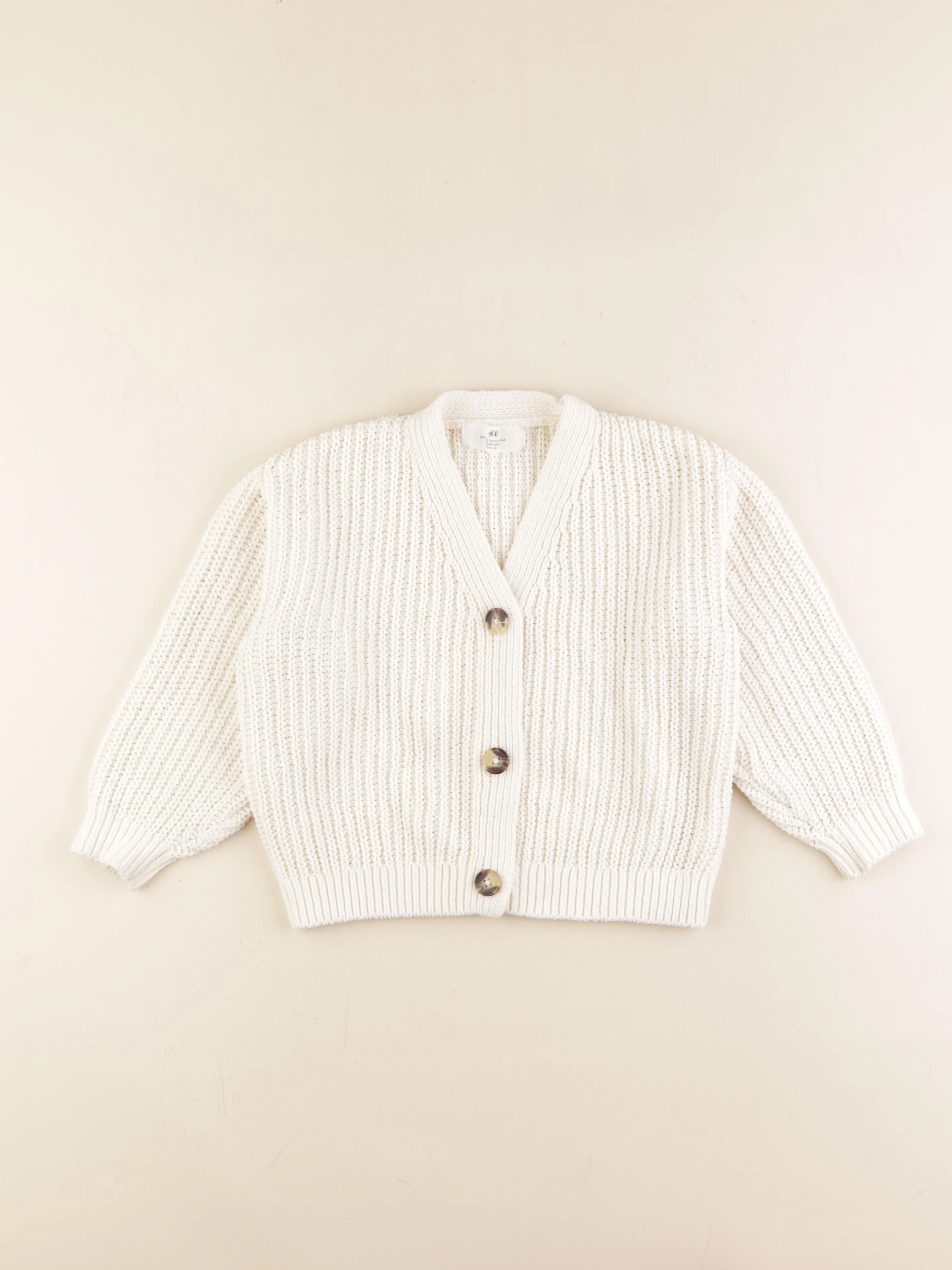 H&M - gilet blanc - 4/6 ans