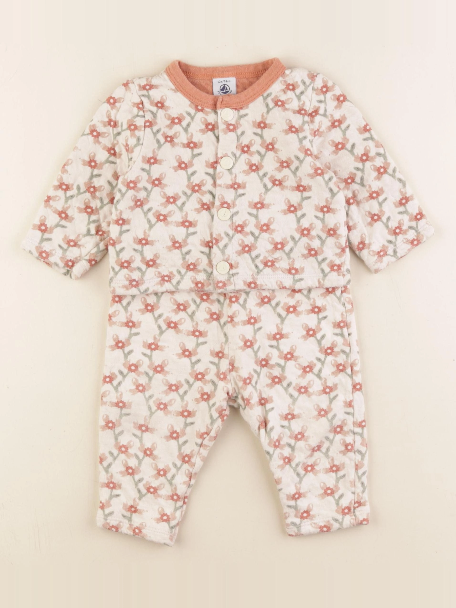 Petit Bateau - ensemble multicolore - 12 mois