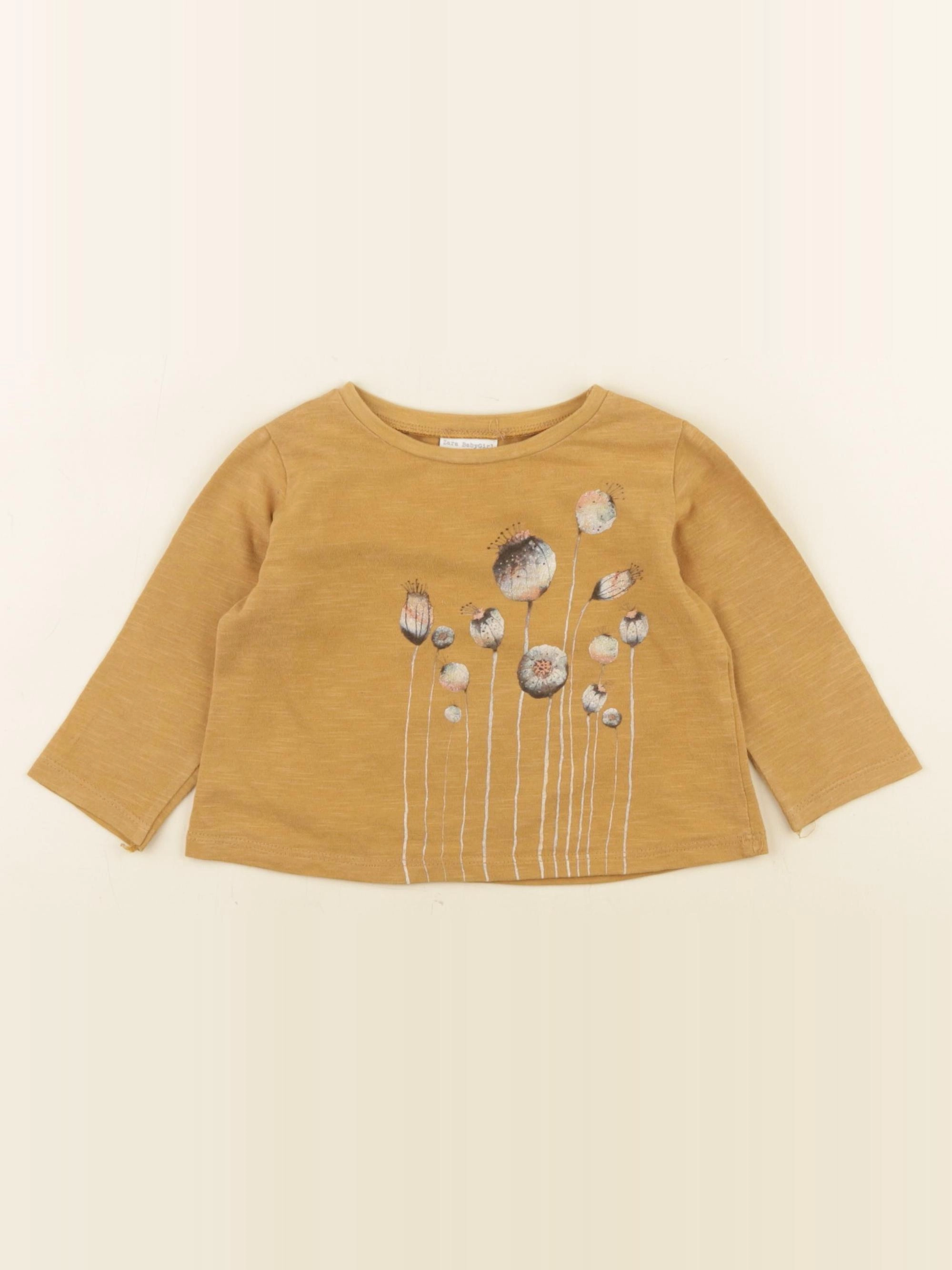 Zara - tee-shirt marron - 6/9 mois