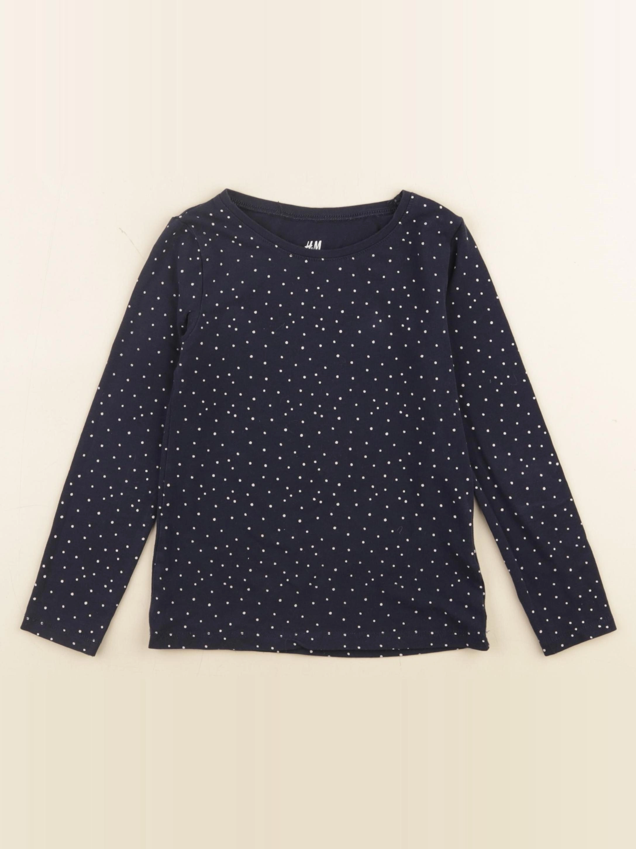 H&M - tee-shirt bleu - 4/6 ans