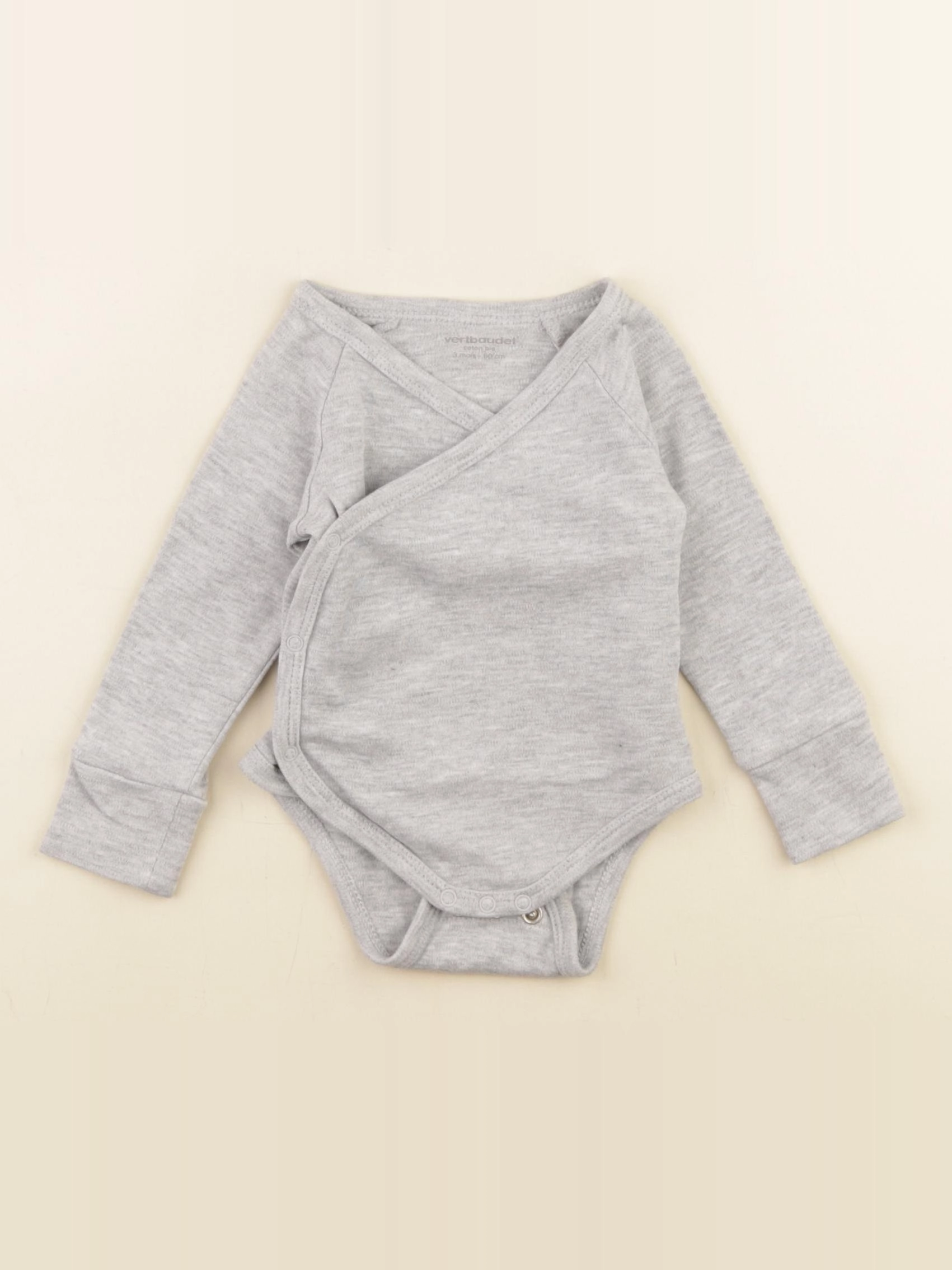 Vertbaudet - body gris - 3 mois