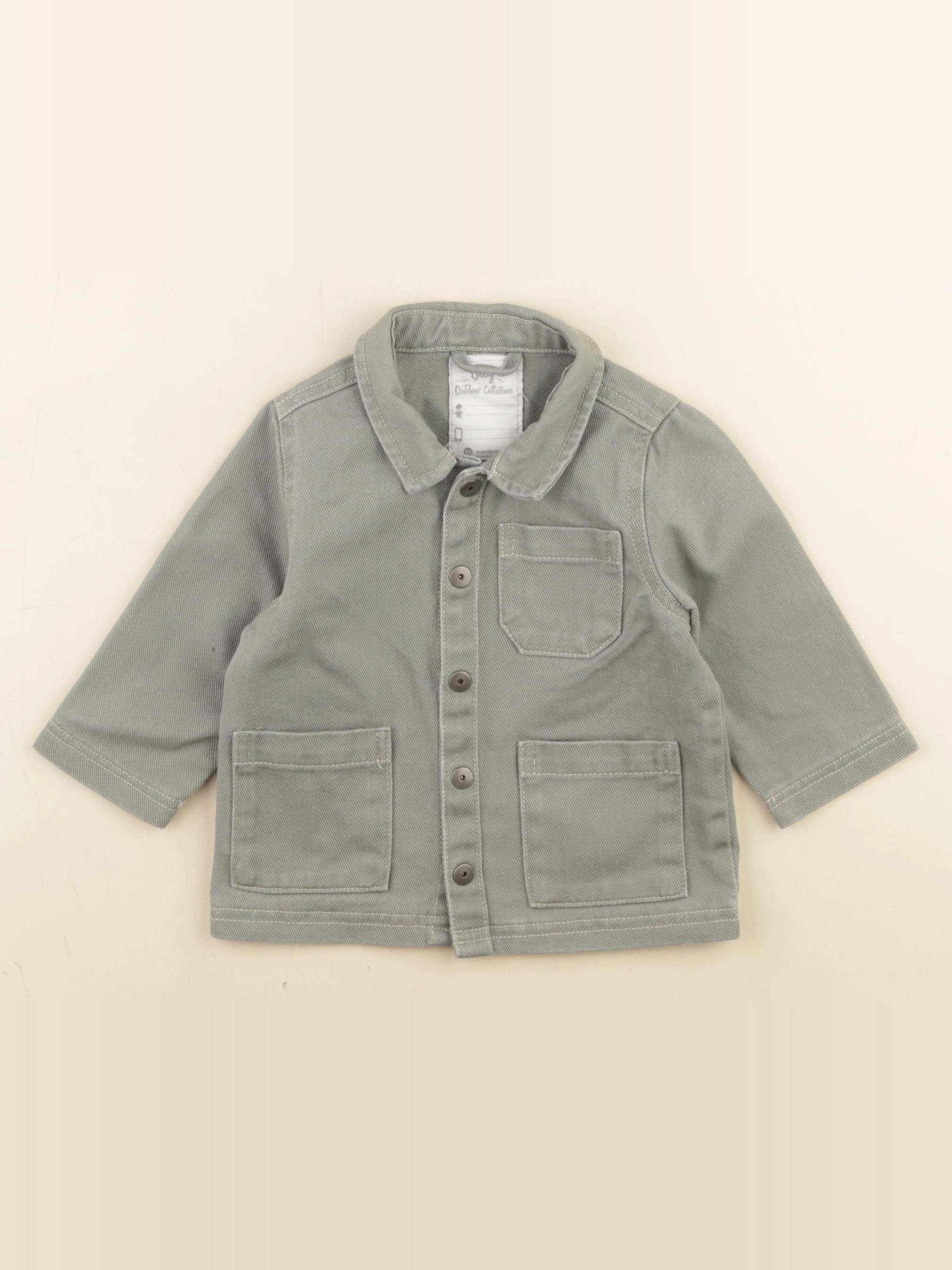 Vertbaudet - veste vert - 6 mois