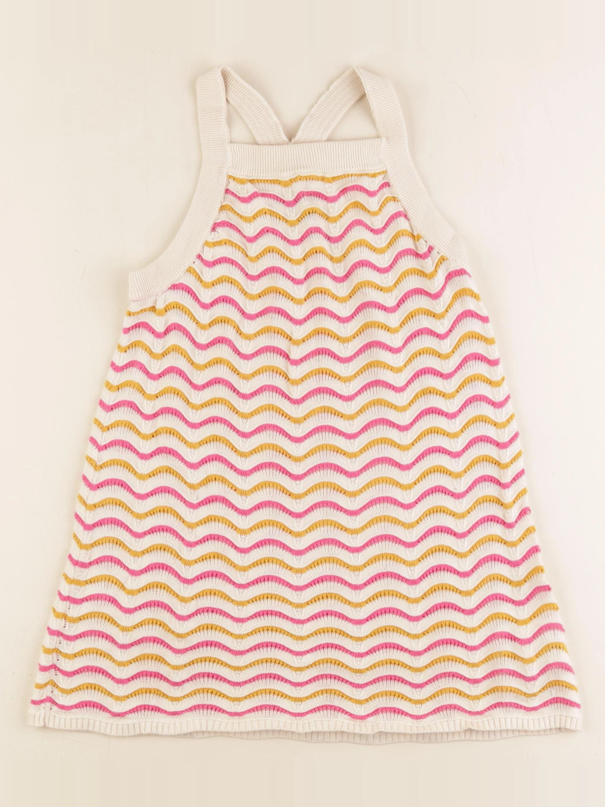 Monoprix - robe beige - 5/6 ans