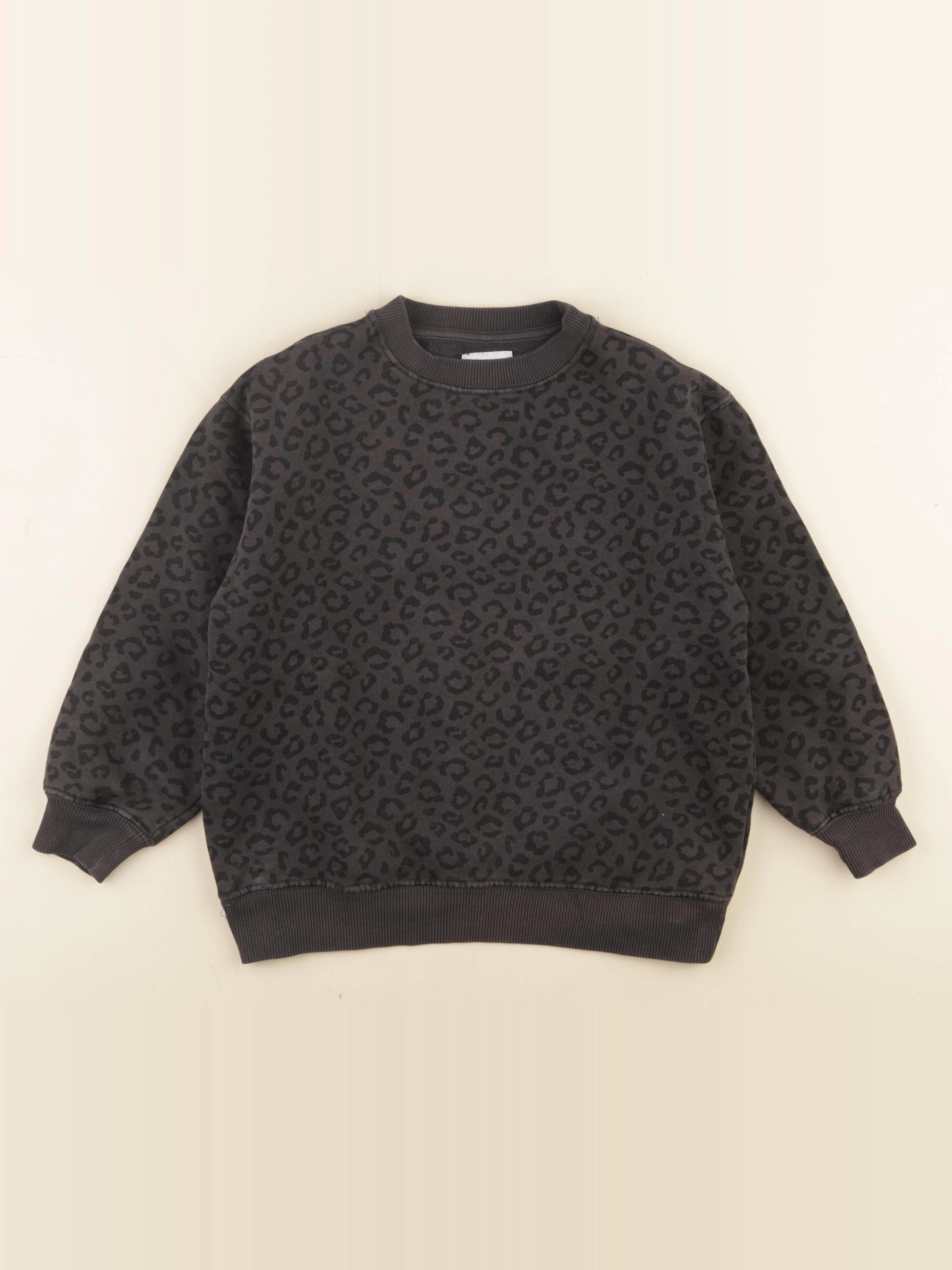 Zara - sweat gris, noir - 8/9 ans