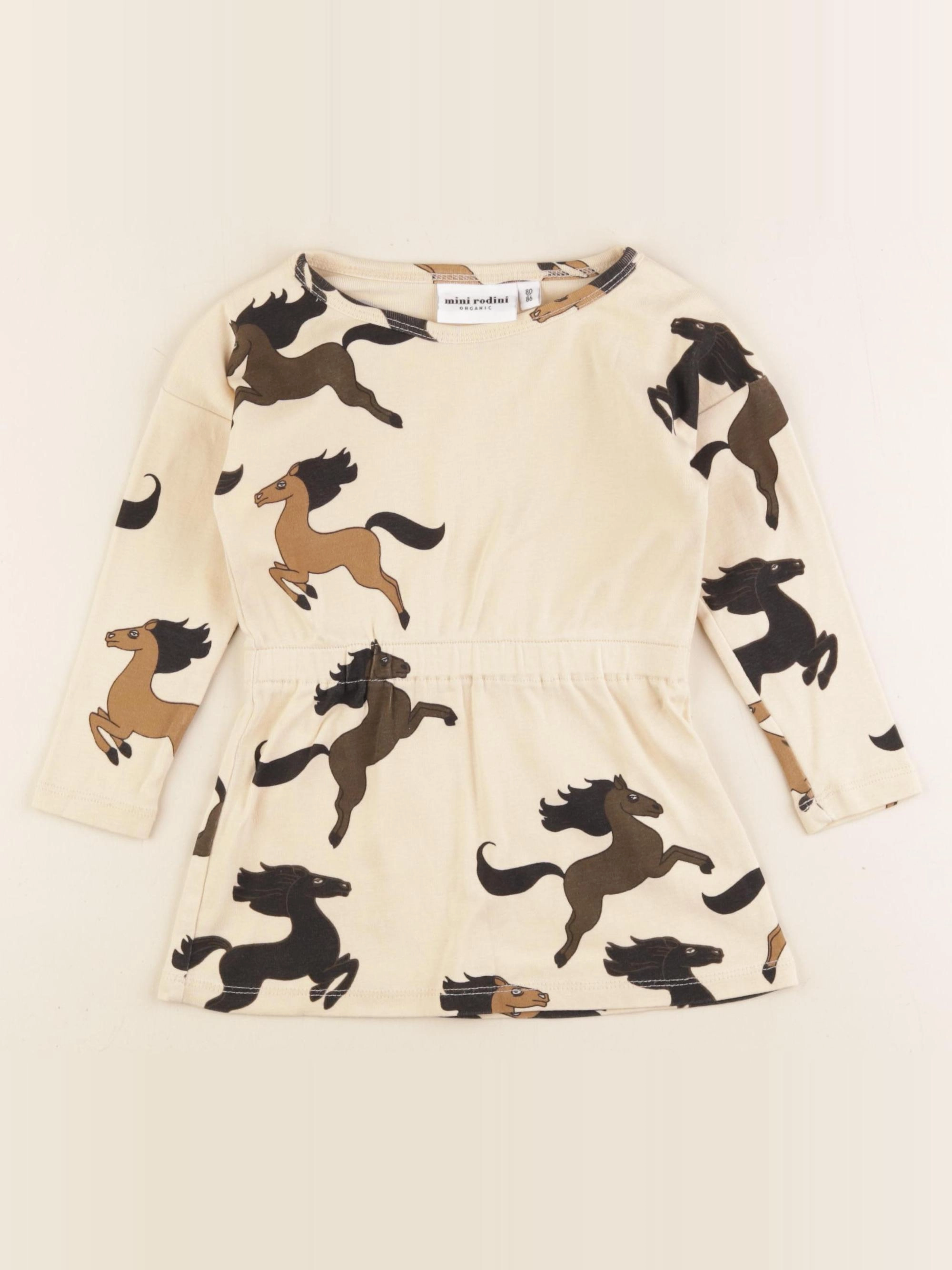 Mini Rodini - robe beige - 18/24 mois