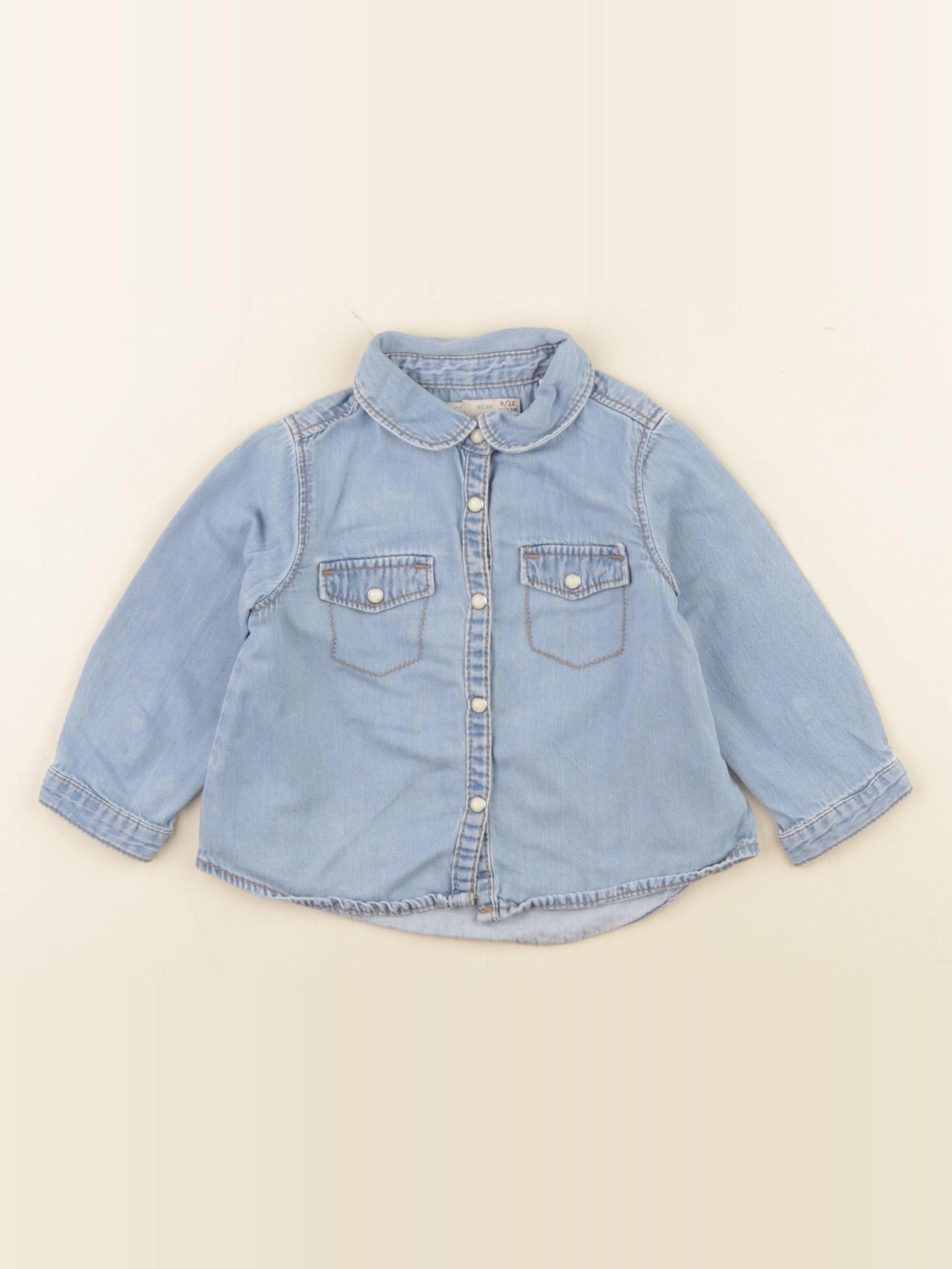 Zara - blouse bleu - 9/12 mois