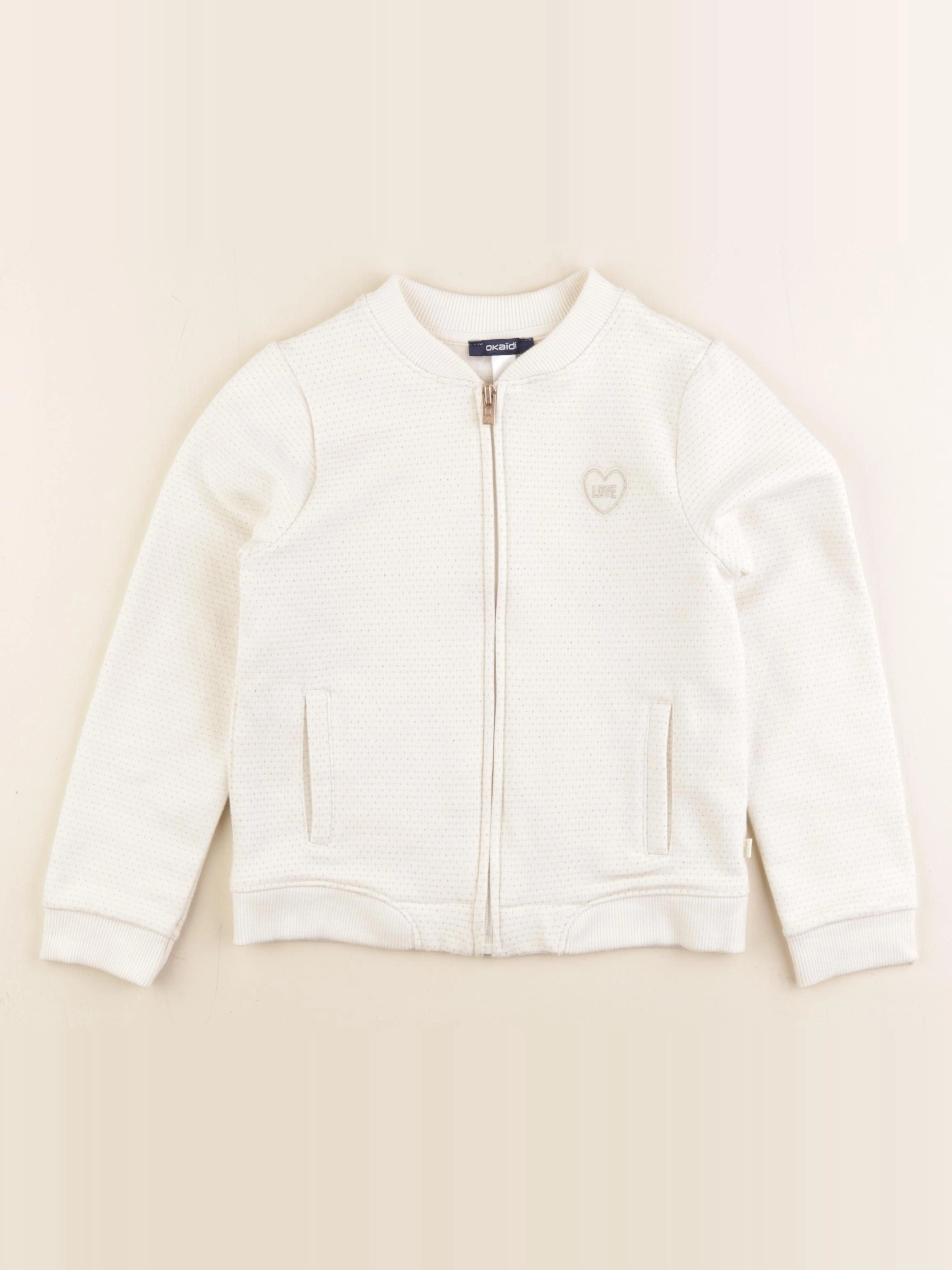Okaidi - gilet blanc - 6 ans