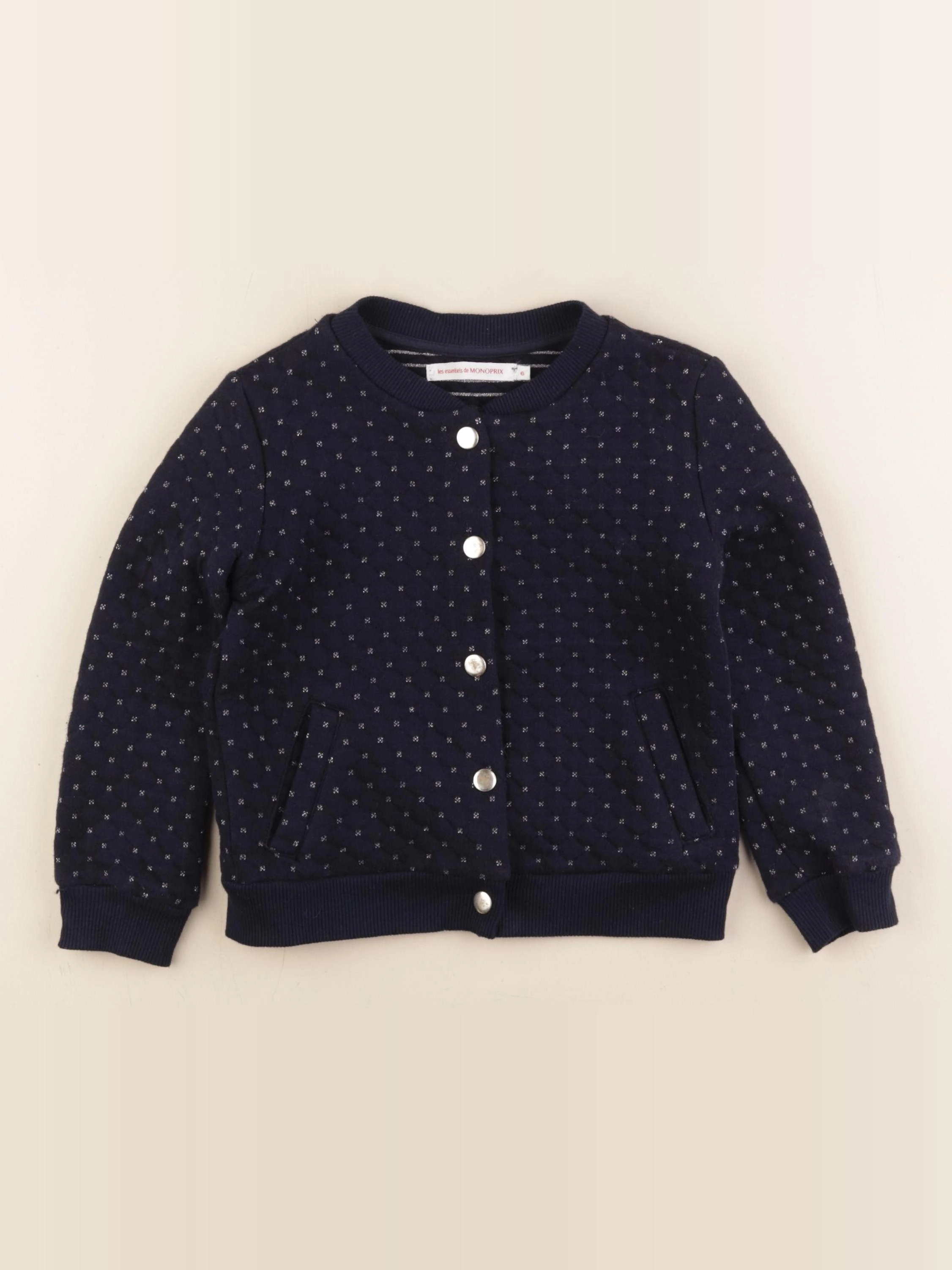 Monoprix - sweat bleu - 6 ans