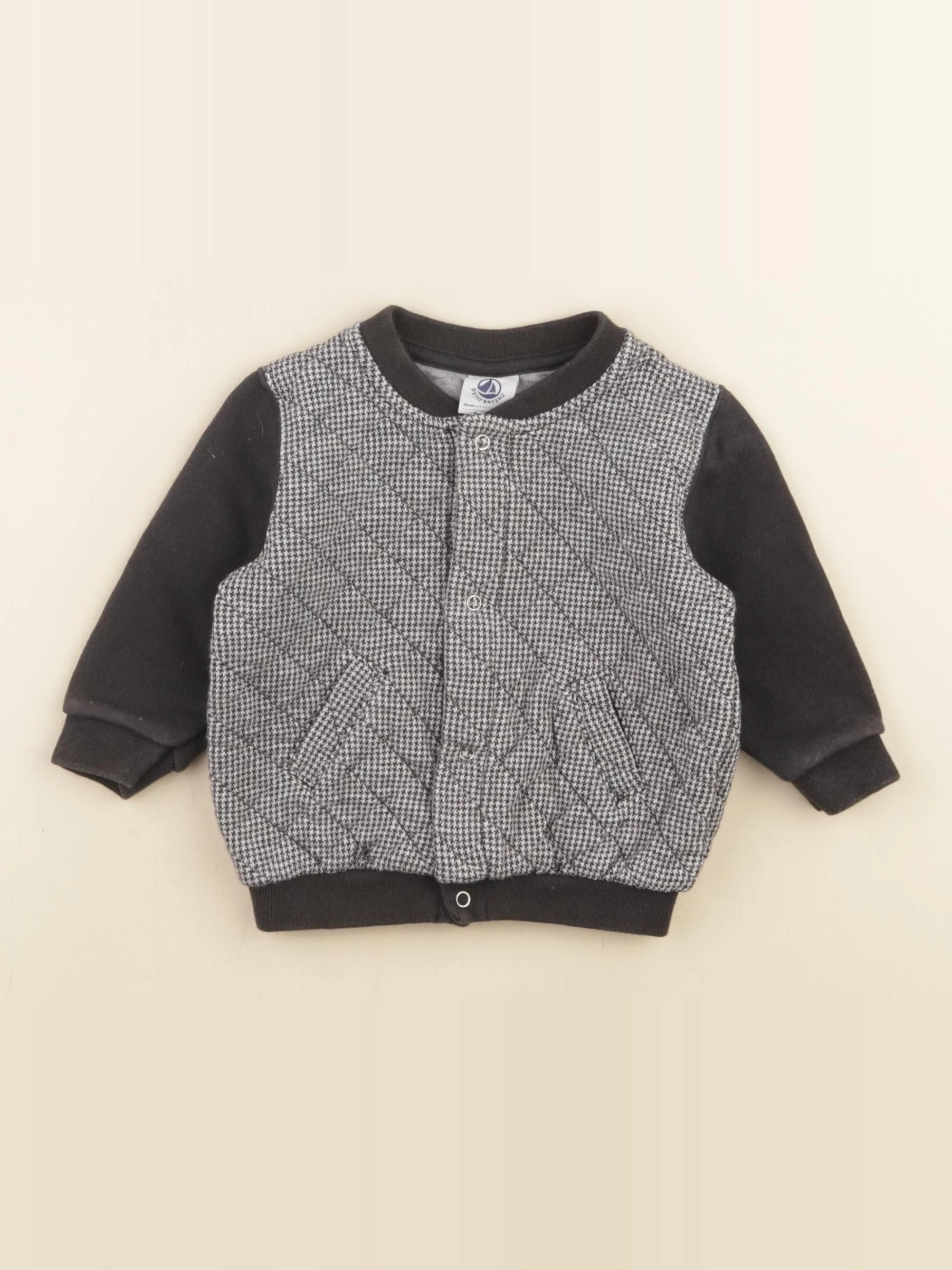 Petit Bateau - sweat gris - 6 mois