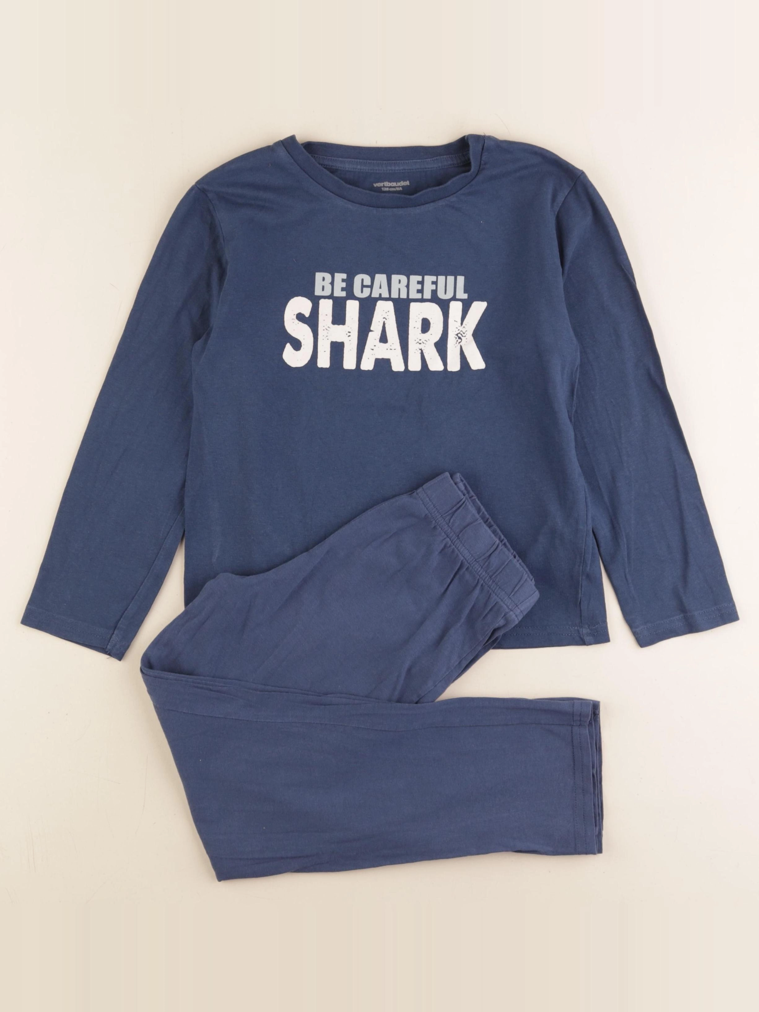 Vertbaudet - pyjama coton bleu - 8 ans