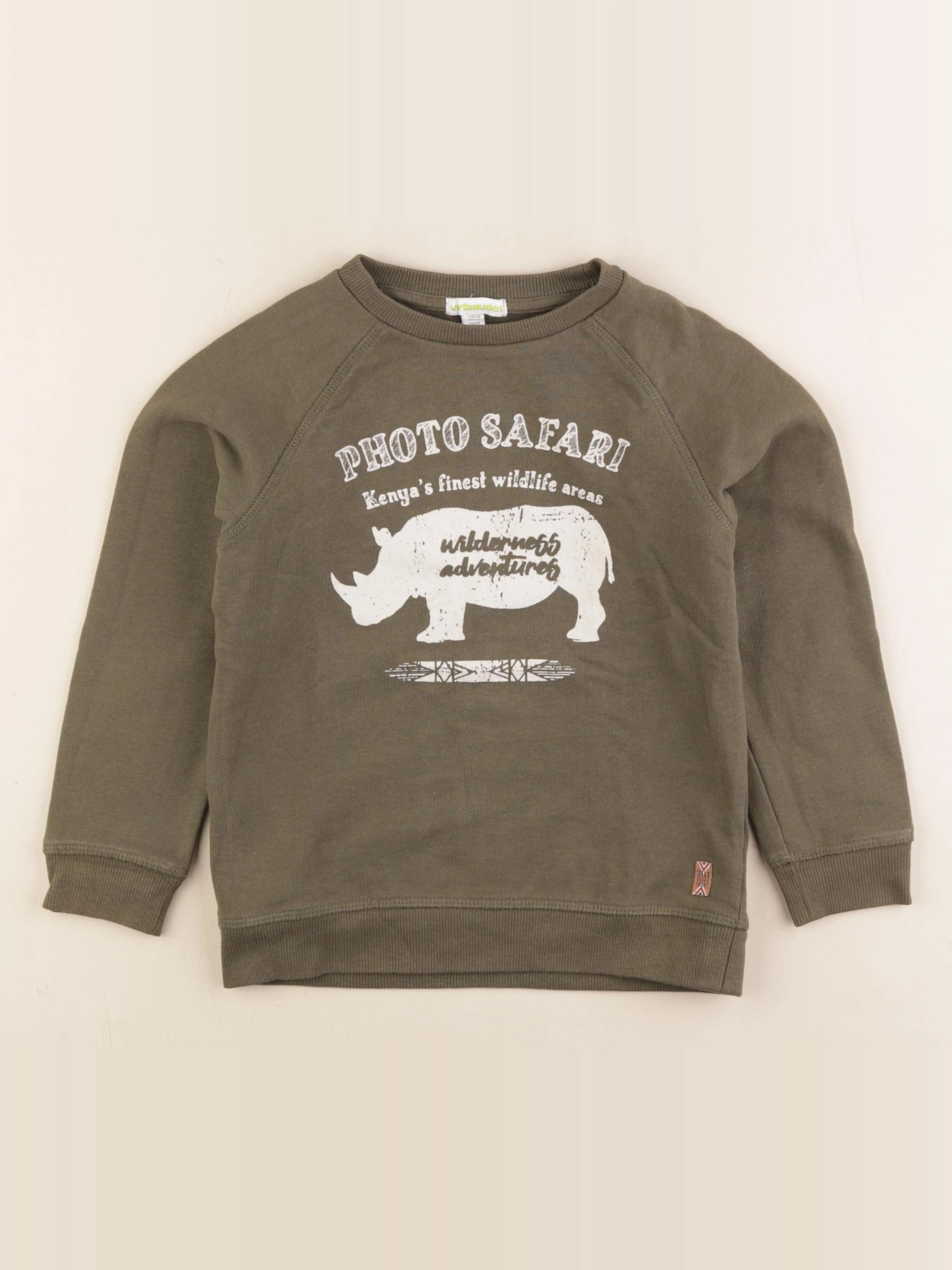 Vertbaudet - sweat vert - 6 mois