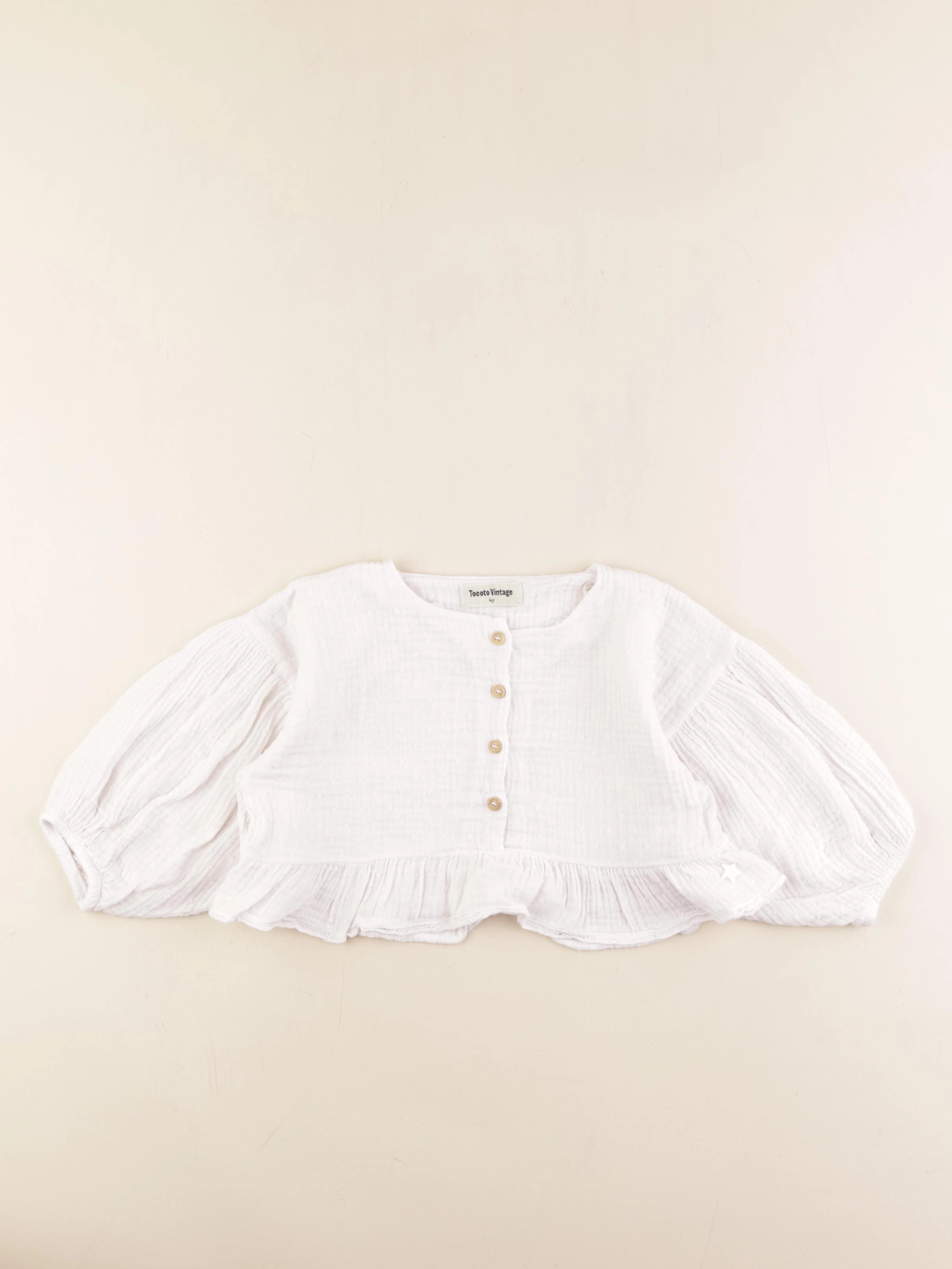 Tocoto vintage - blouse blanc - 4 ans