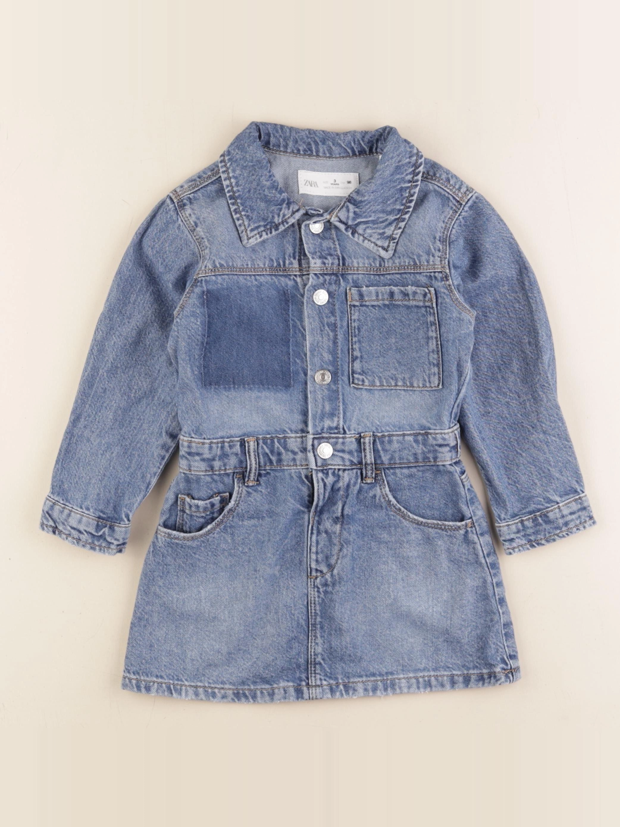 Zara - robe bleu - 3 ans