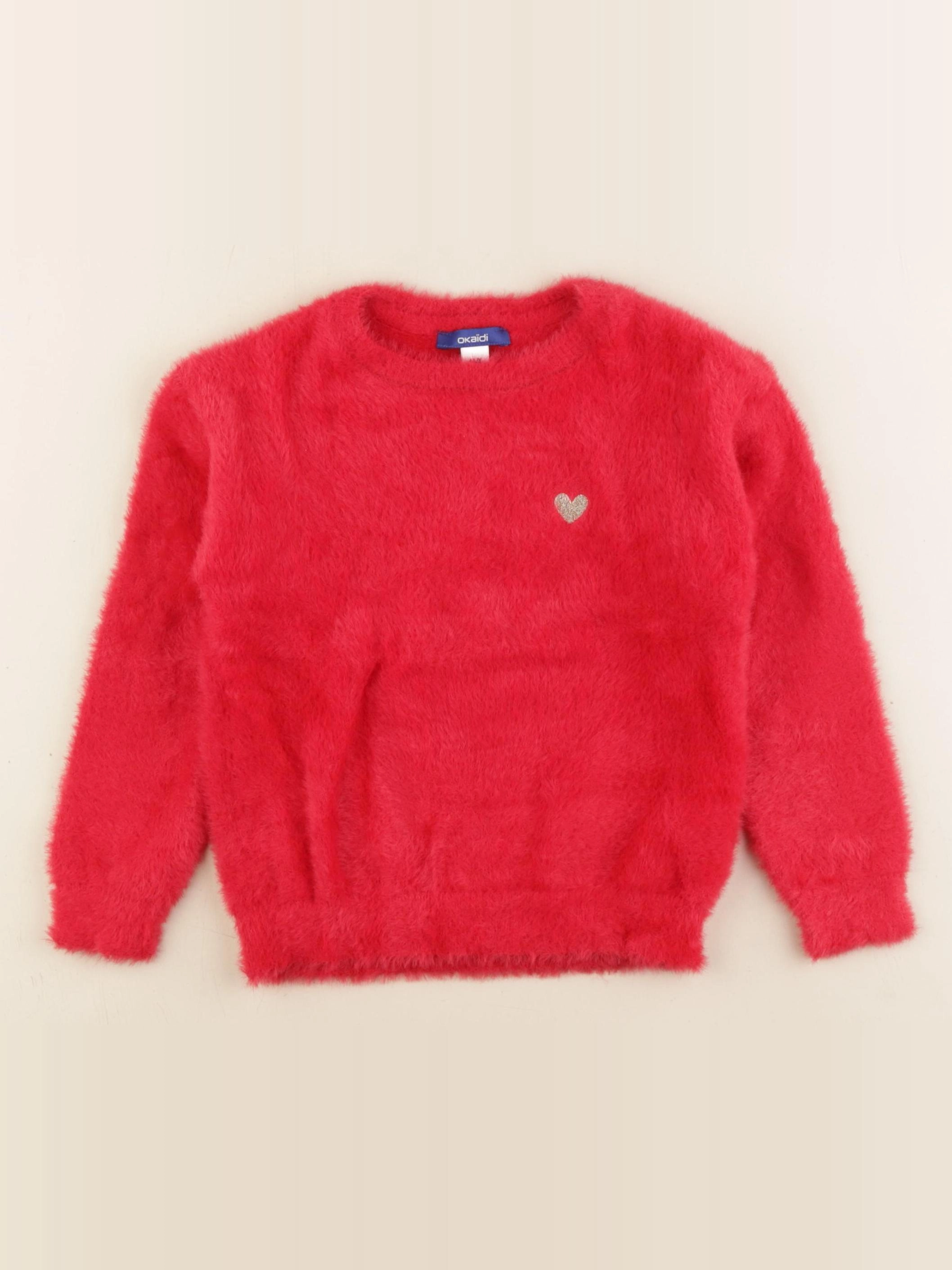 Okaidi - pull rouge - 4 ans