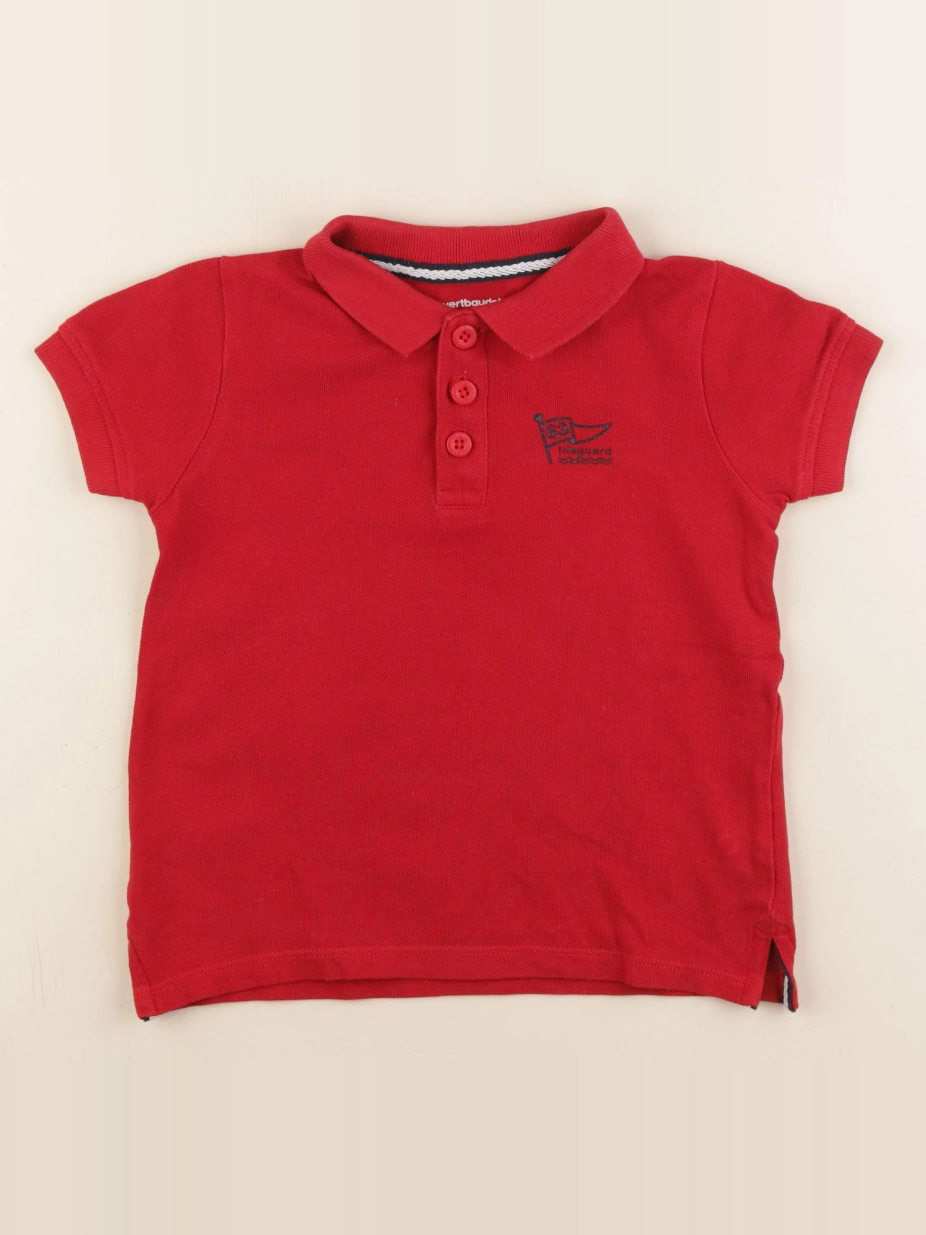 Vertbaudet - polo rouge - 4 ans