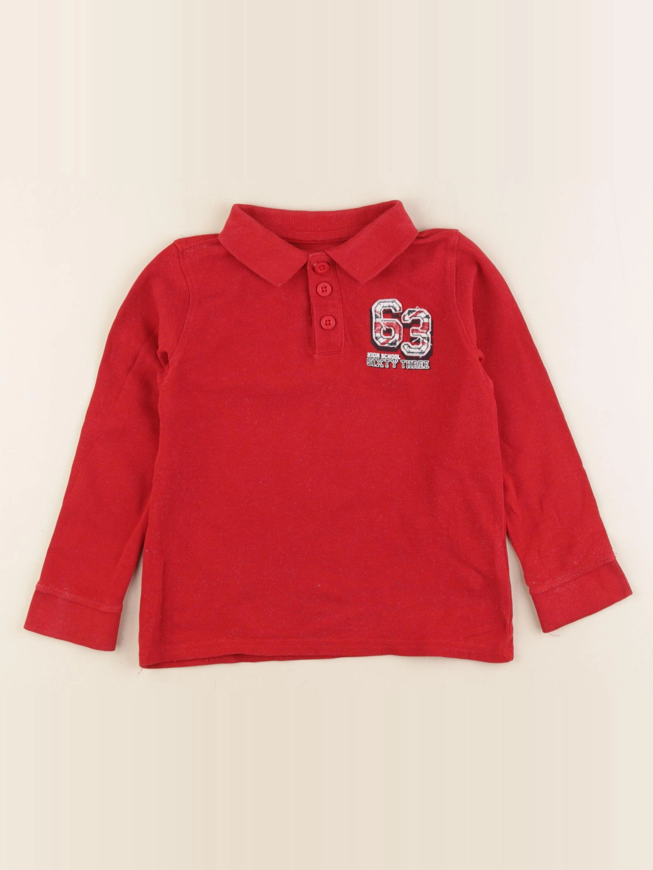 Vertbaudet - polo rouge - 5 ans