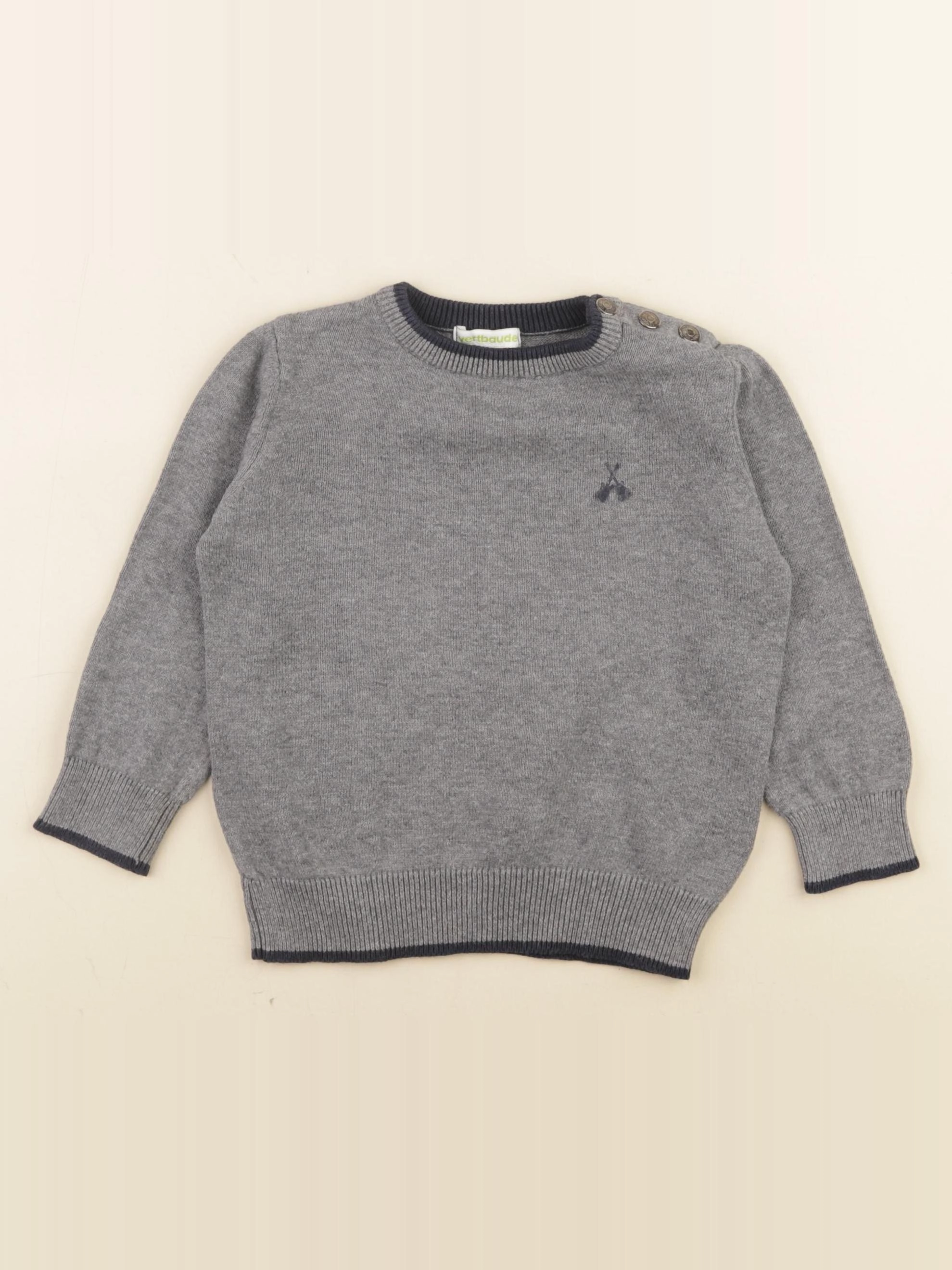 Vertbaudet - pull gris - 2 ans