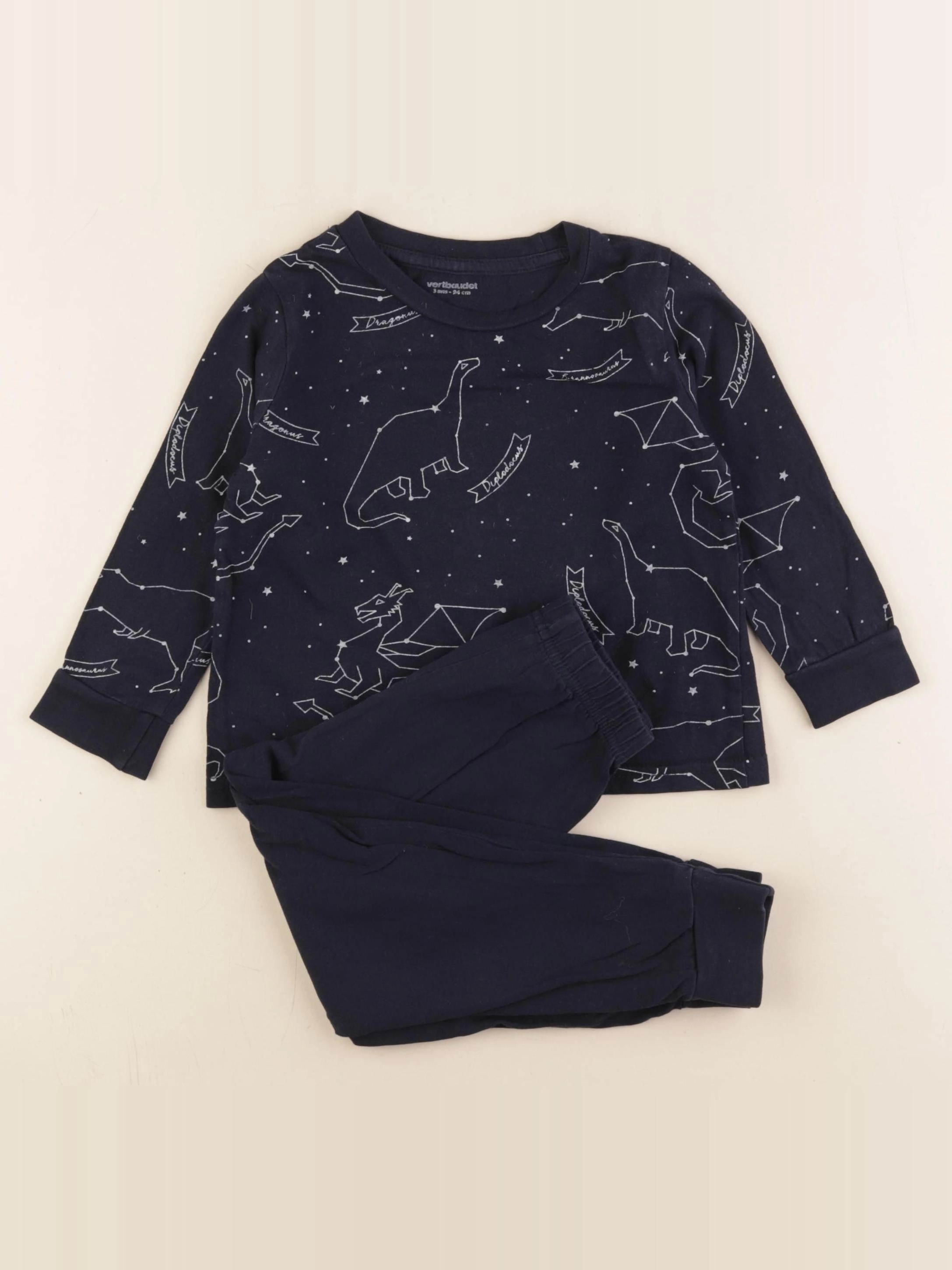 Vertbaudet - pyjama coton bleu - 3 ans