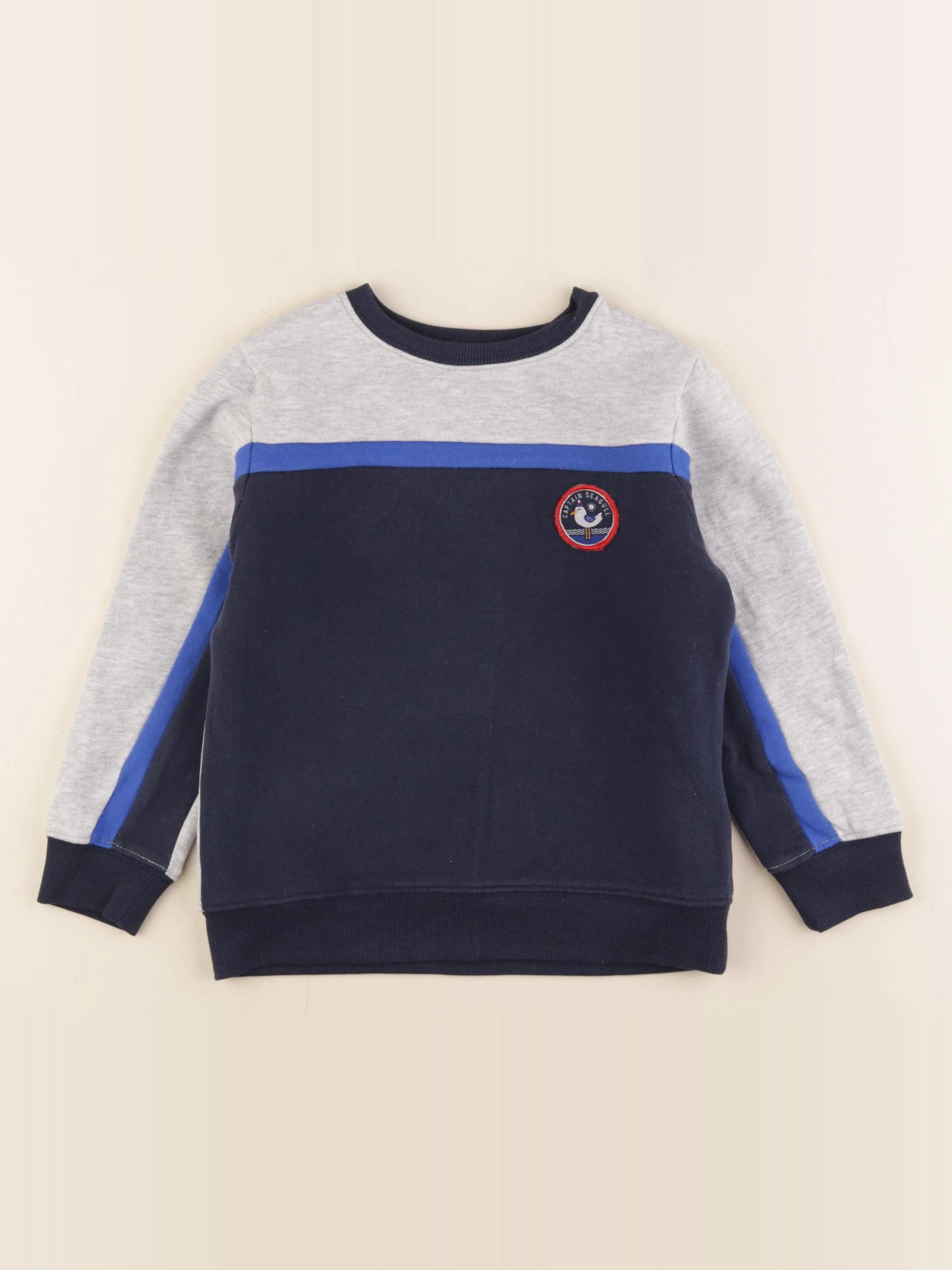 Vertbaudet - sweat bleu - 6 ans