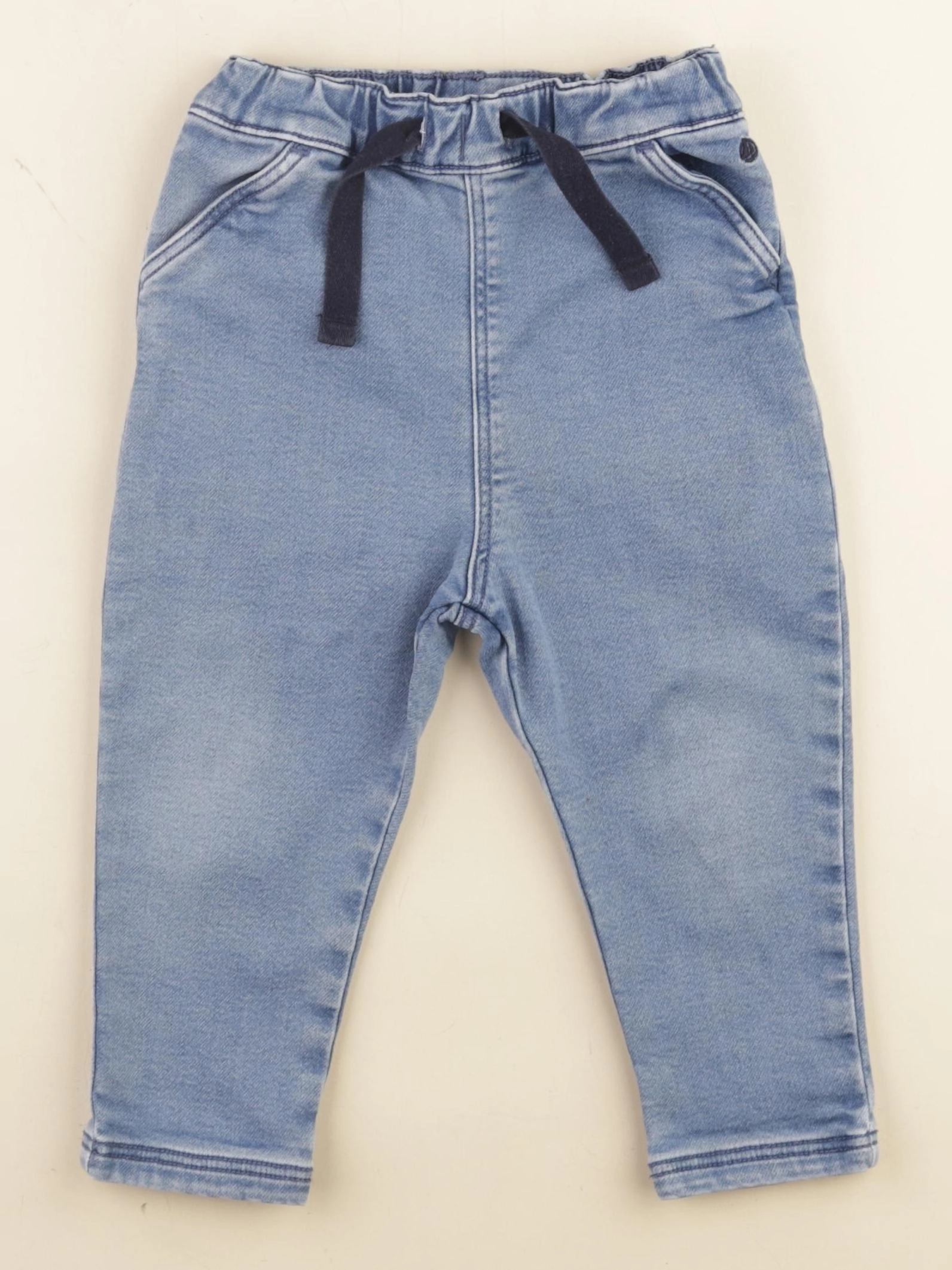 Petit Bateau - pantalon bleu - 24 mois
