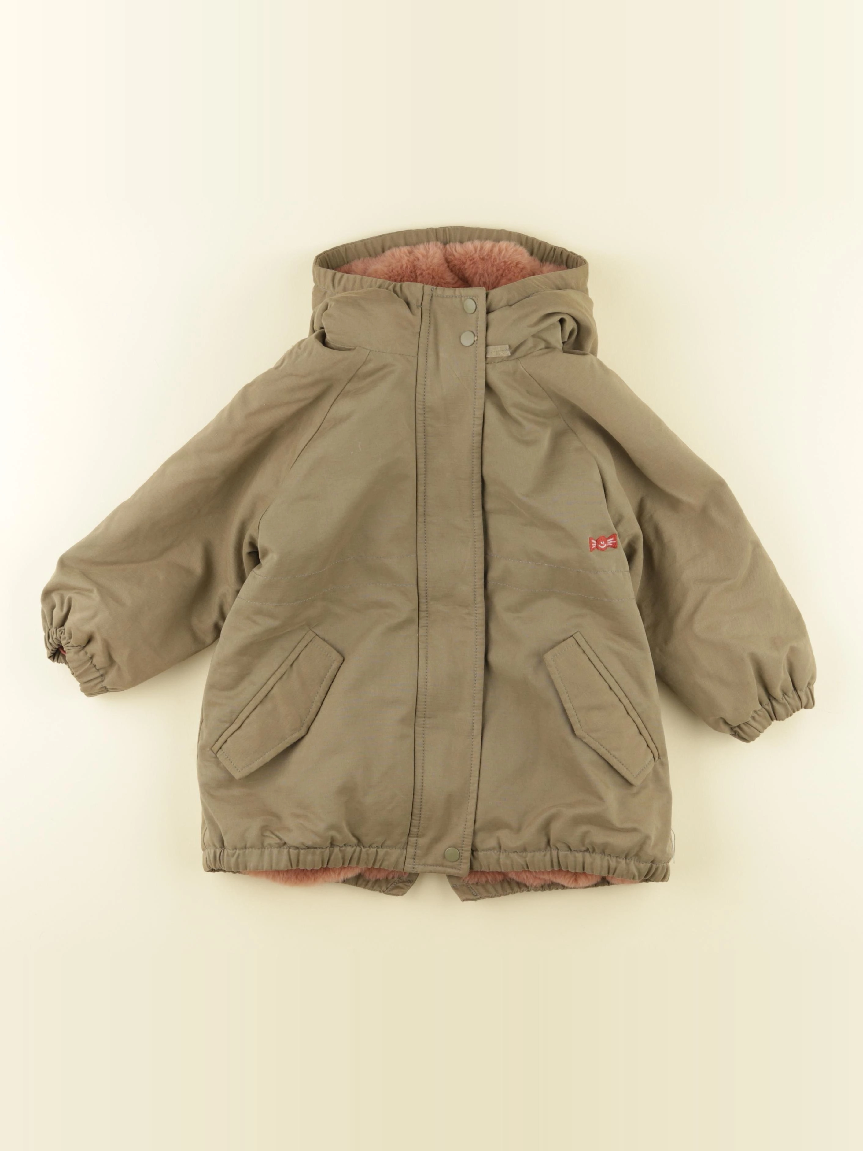 Vertbaudet - parka vert - 3 ans