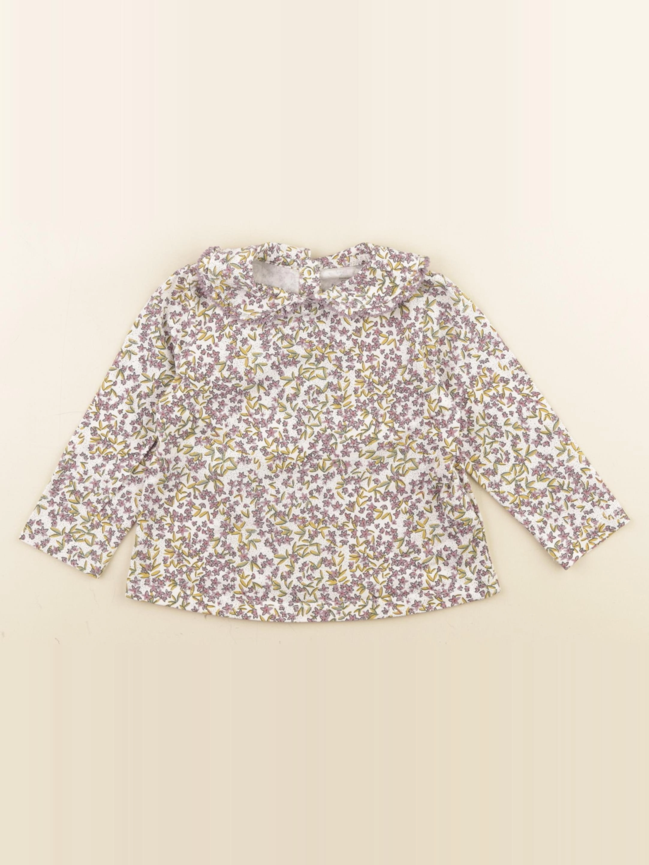 Boutchou - tee-shirt blanc, violet - 18 mois