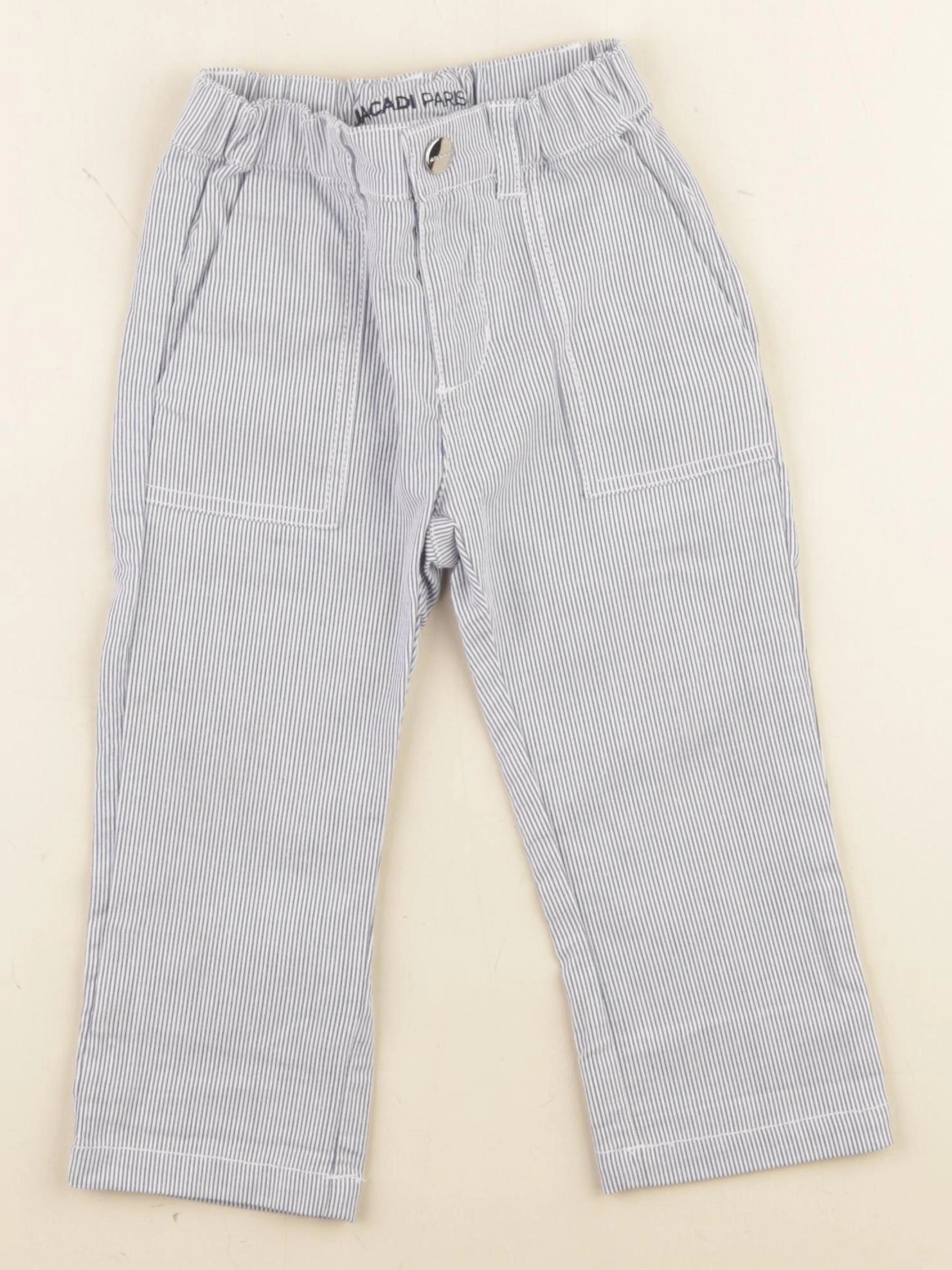 Jacadi - pantalon blanc, bleu - 18 mois