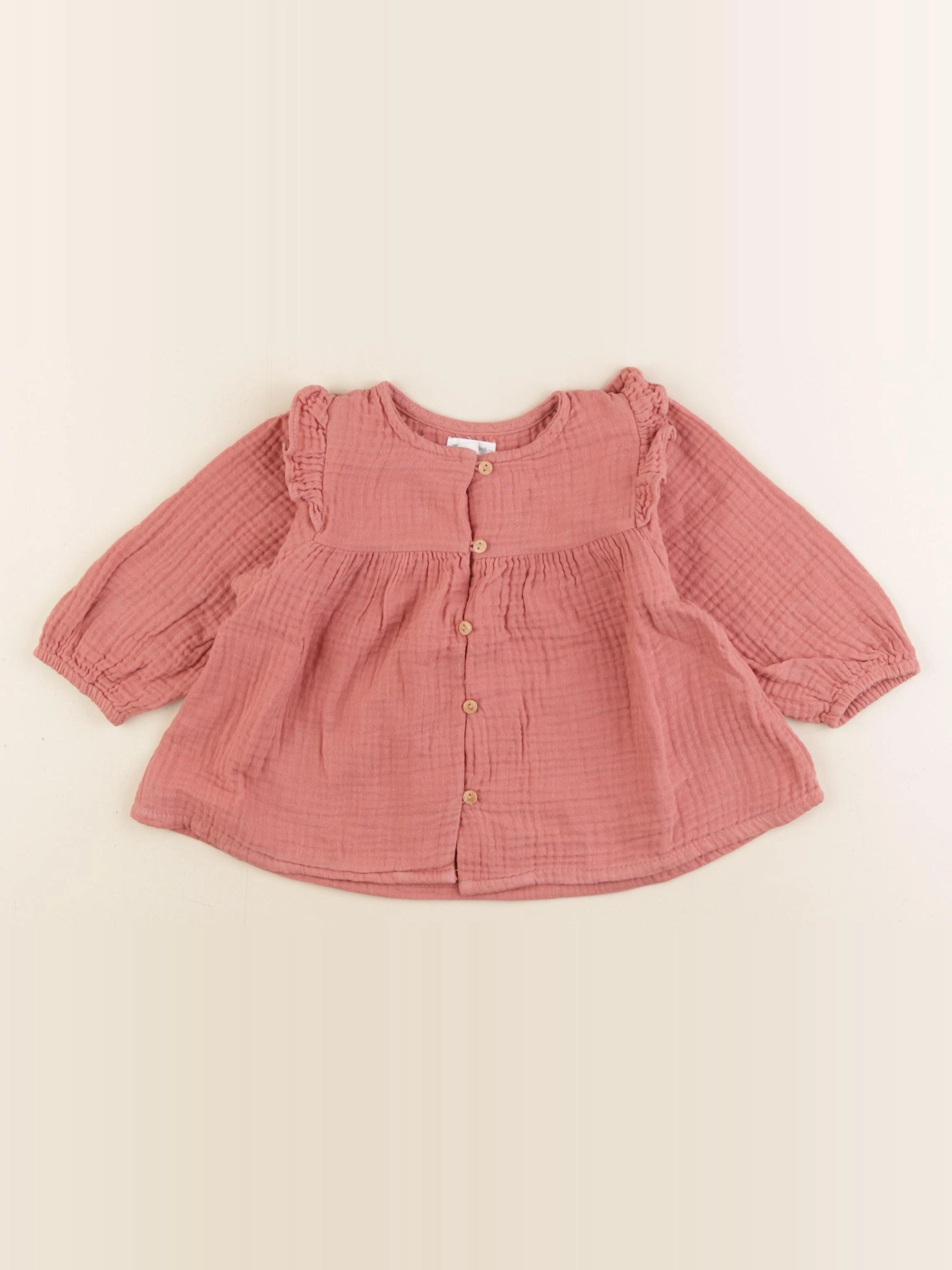 Vertbaudet - blouse rose - 12 mois