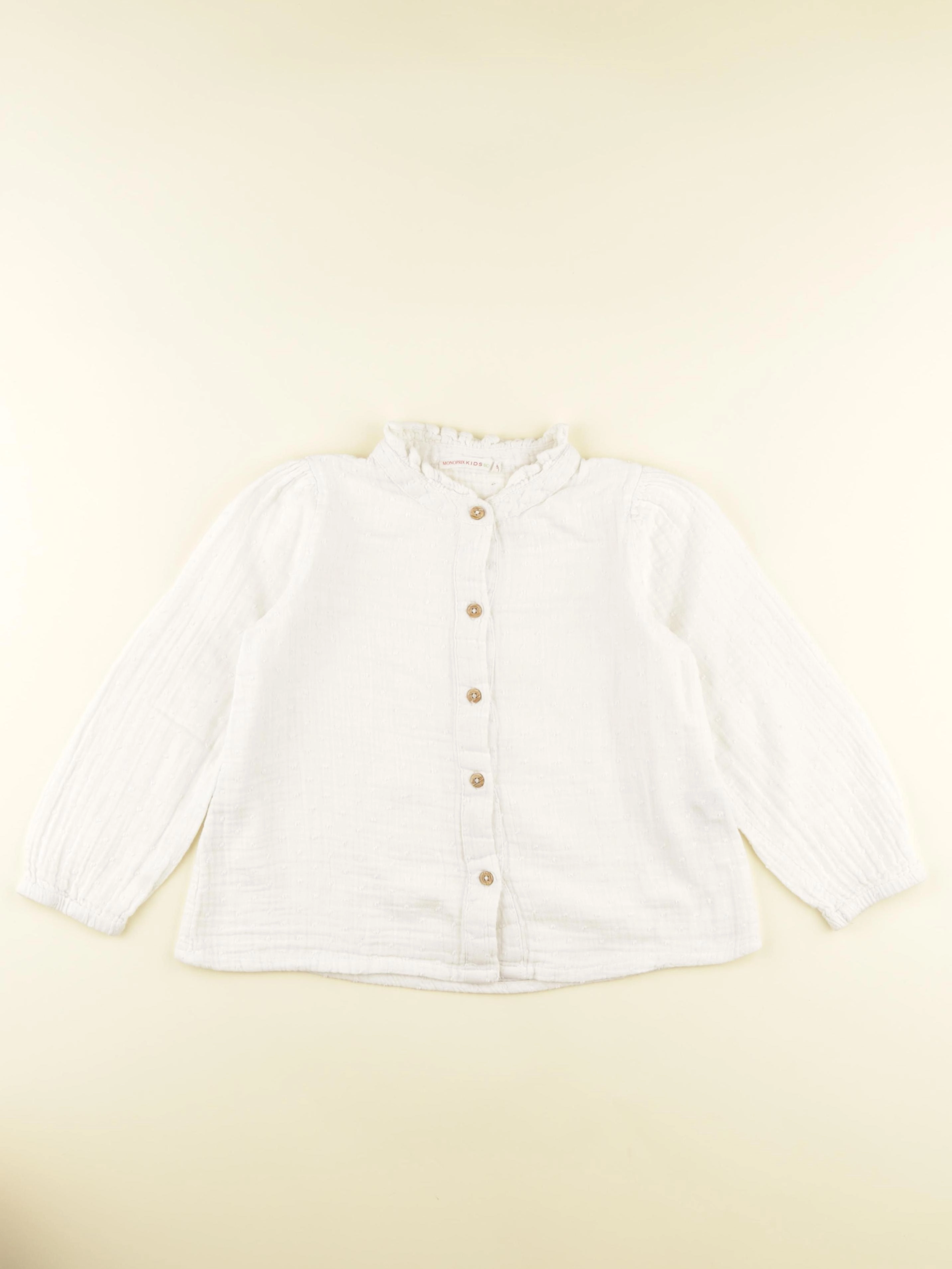 Monoprix - blouse blanc - 5 ans
