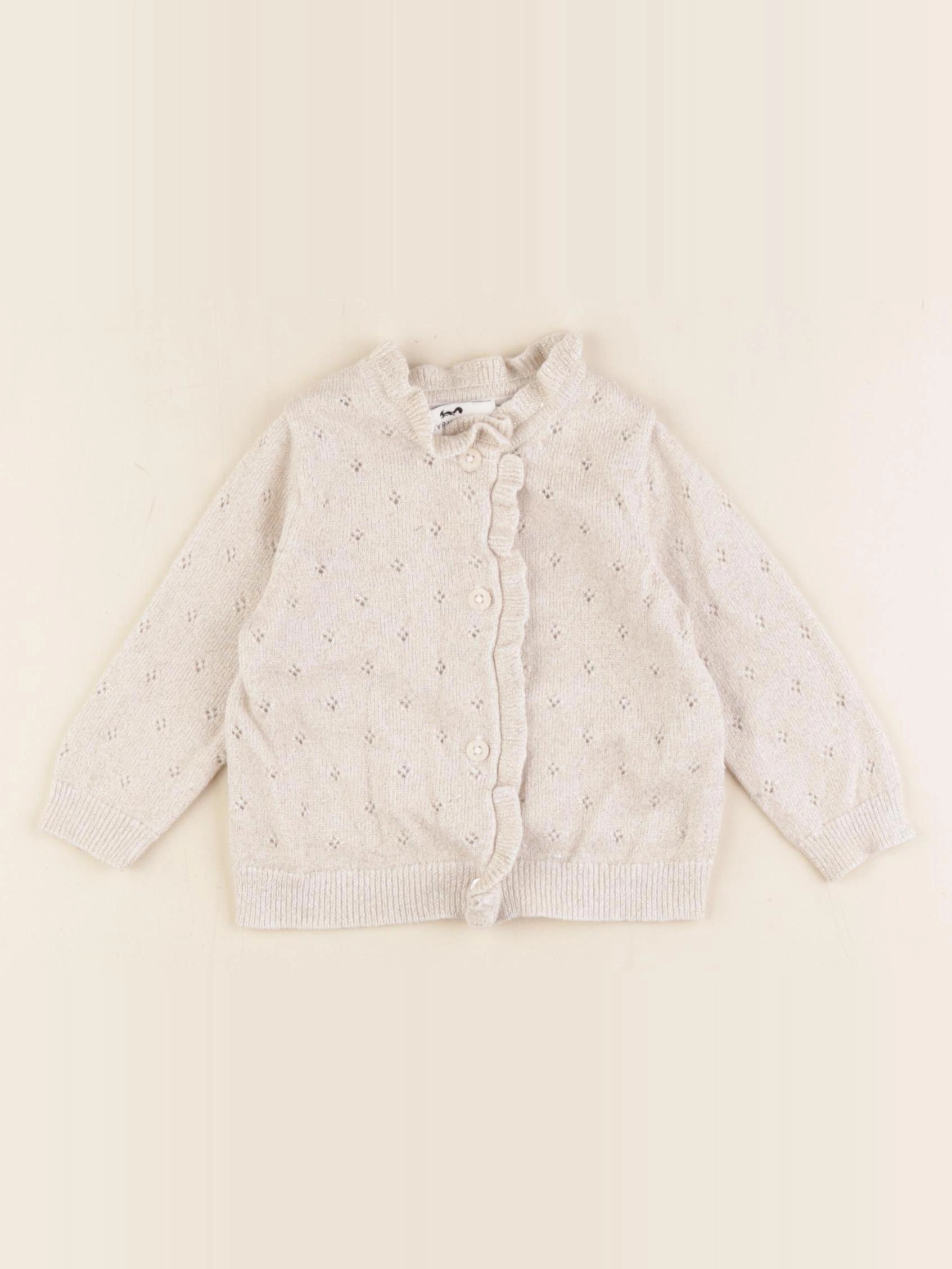 Cyrillus - gilet beige, or - 6 mois