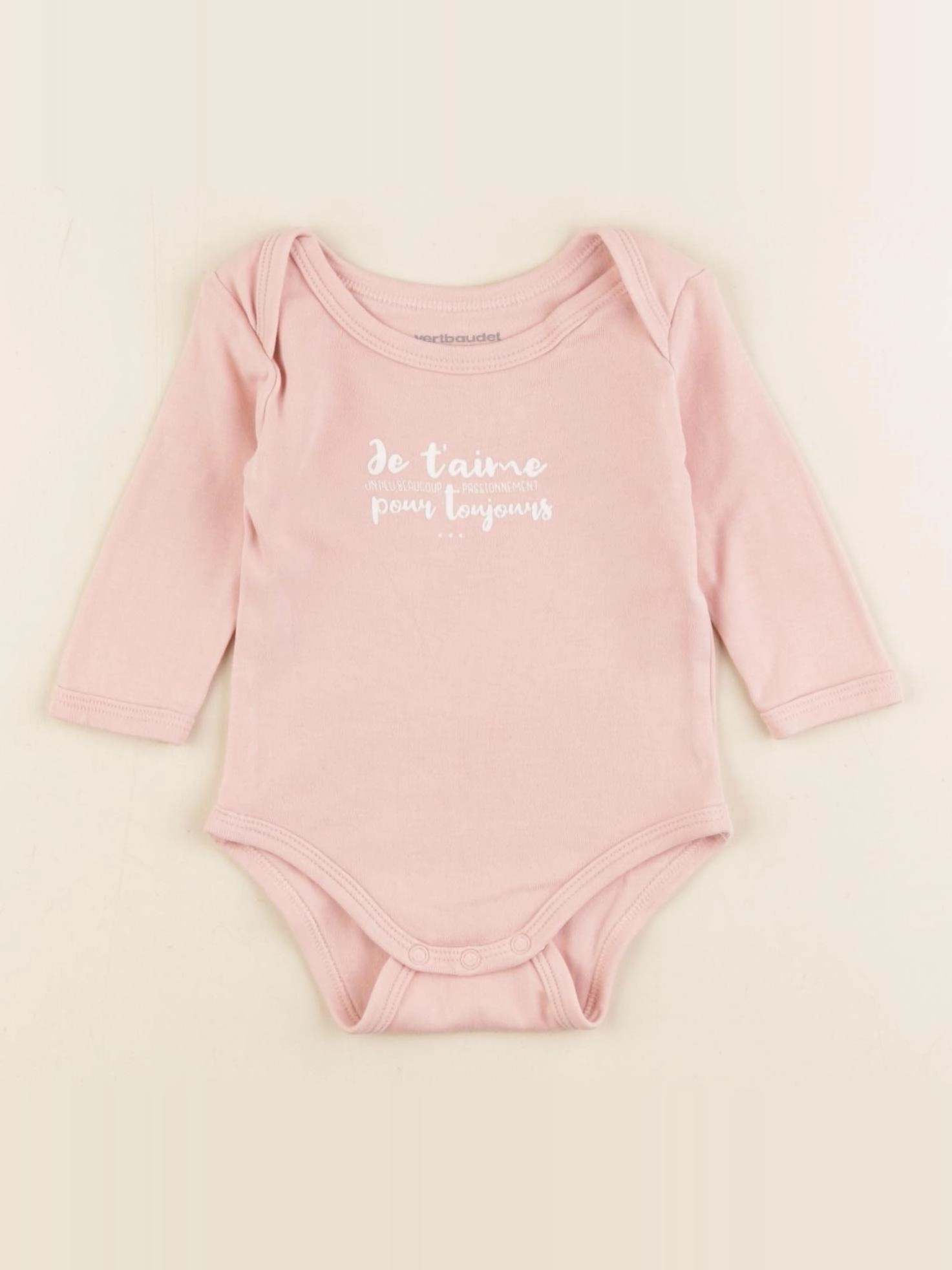 Vertbaudet - body rose - 3 mois