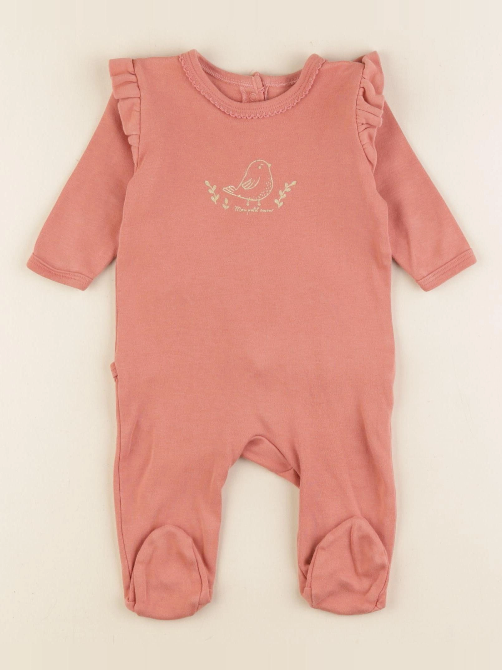 Vertbaudet - pyjama coton rose - 3 mois