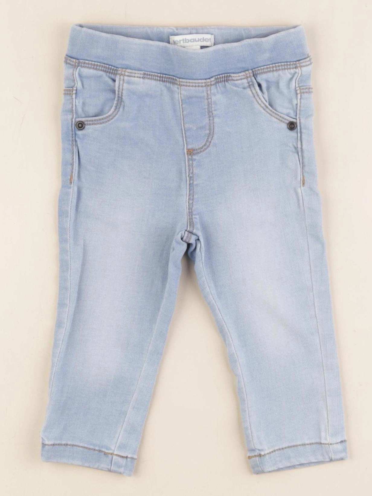 Vertbaudet - jegging bleu - 9 mois
