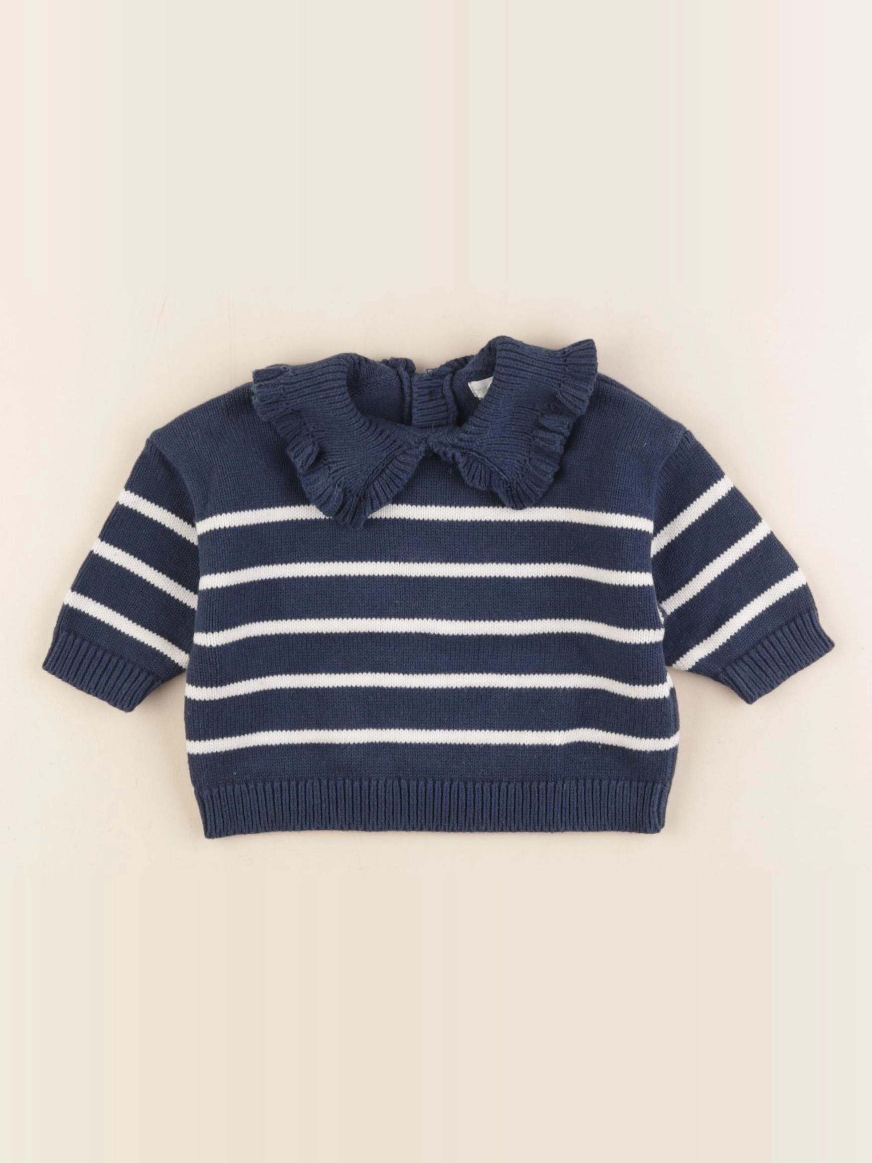 Vertbaudet - pull bleu - 3 mois