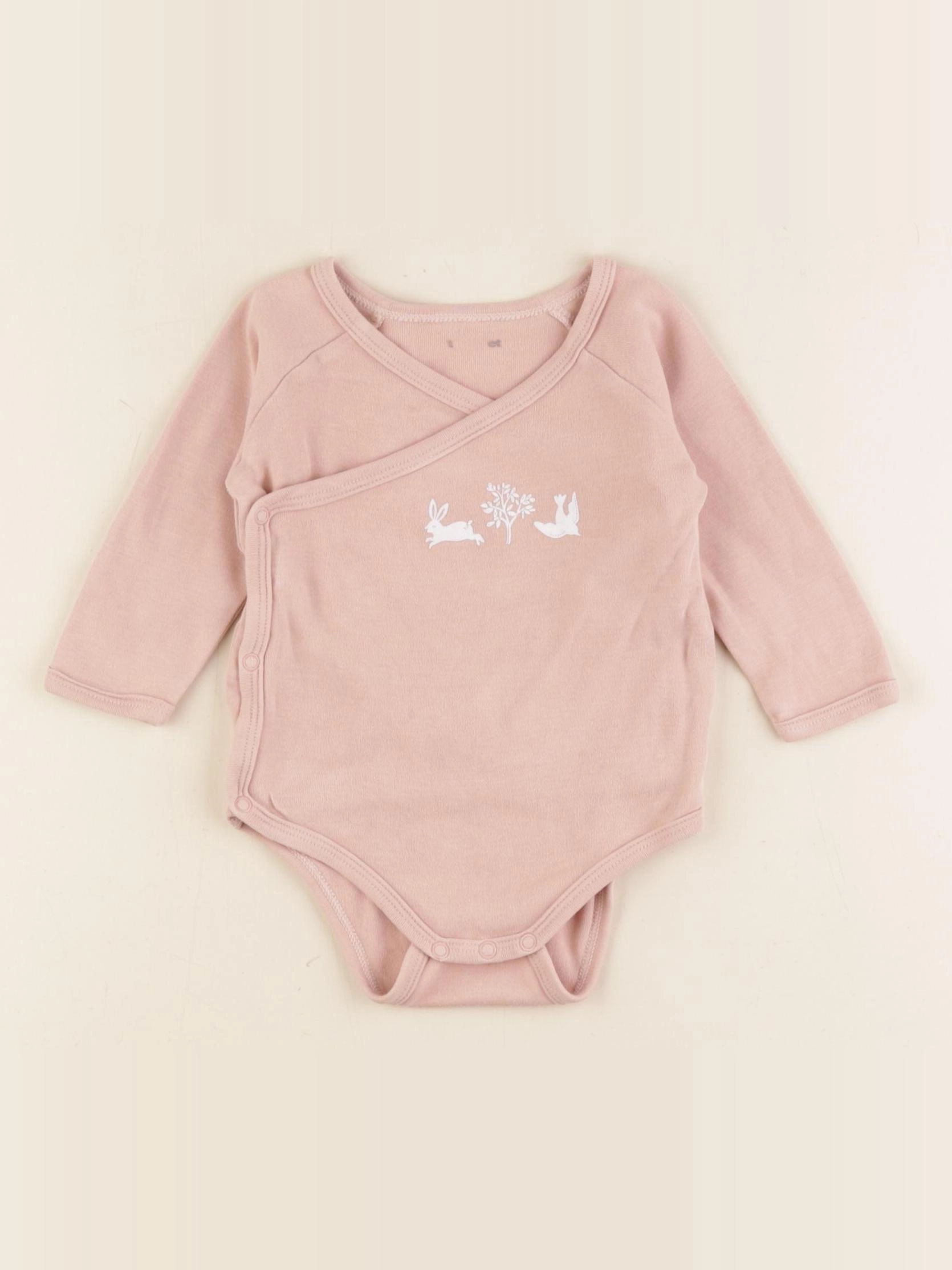 Vertbaudet - body rose - 3/6 mois