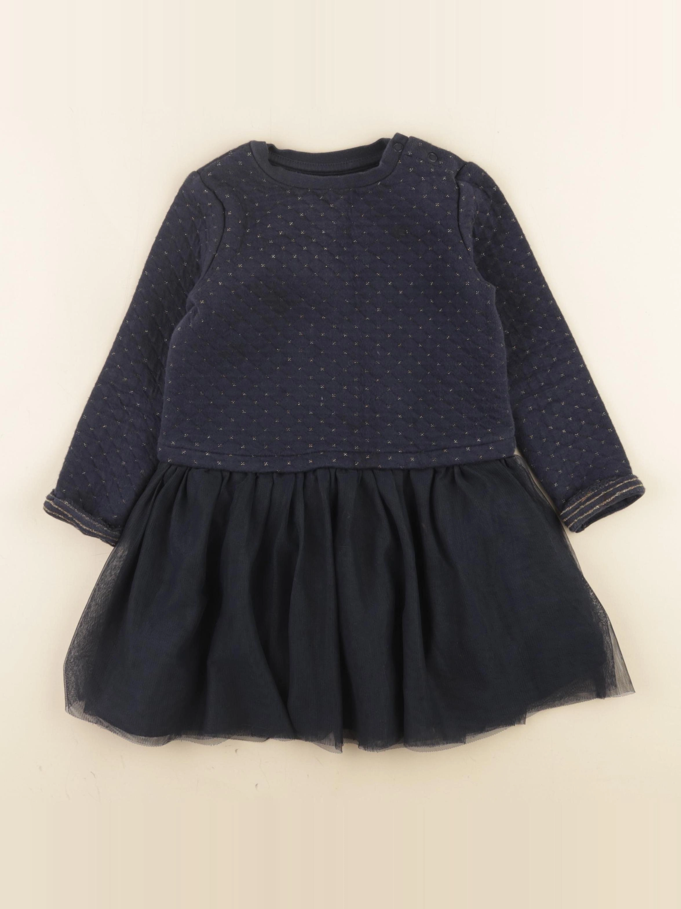 Vertbaudet - robe bleu, or - 4 ans