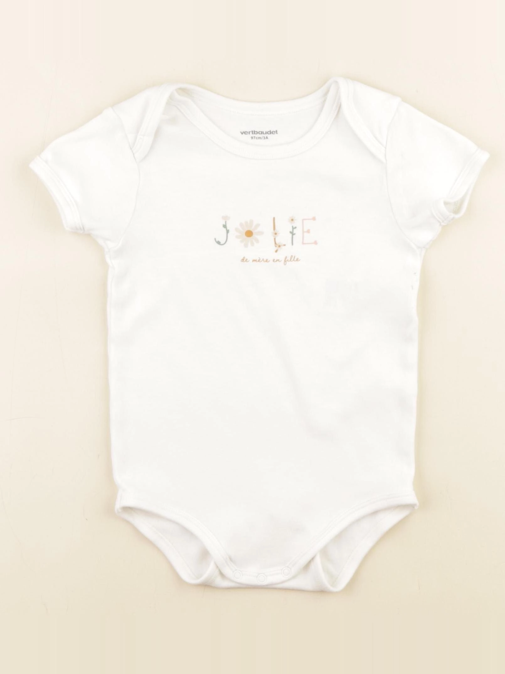 Vertbaudet - body blanc - 3 ans