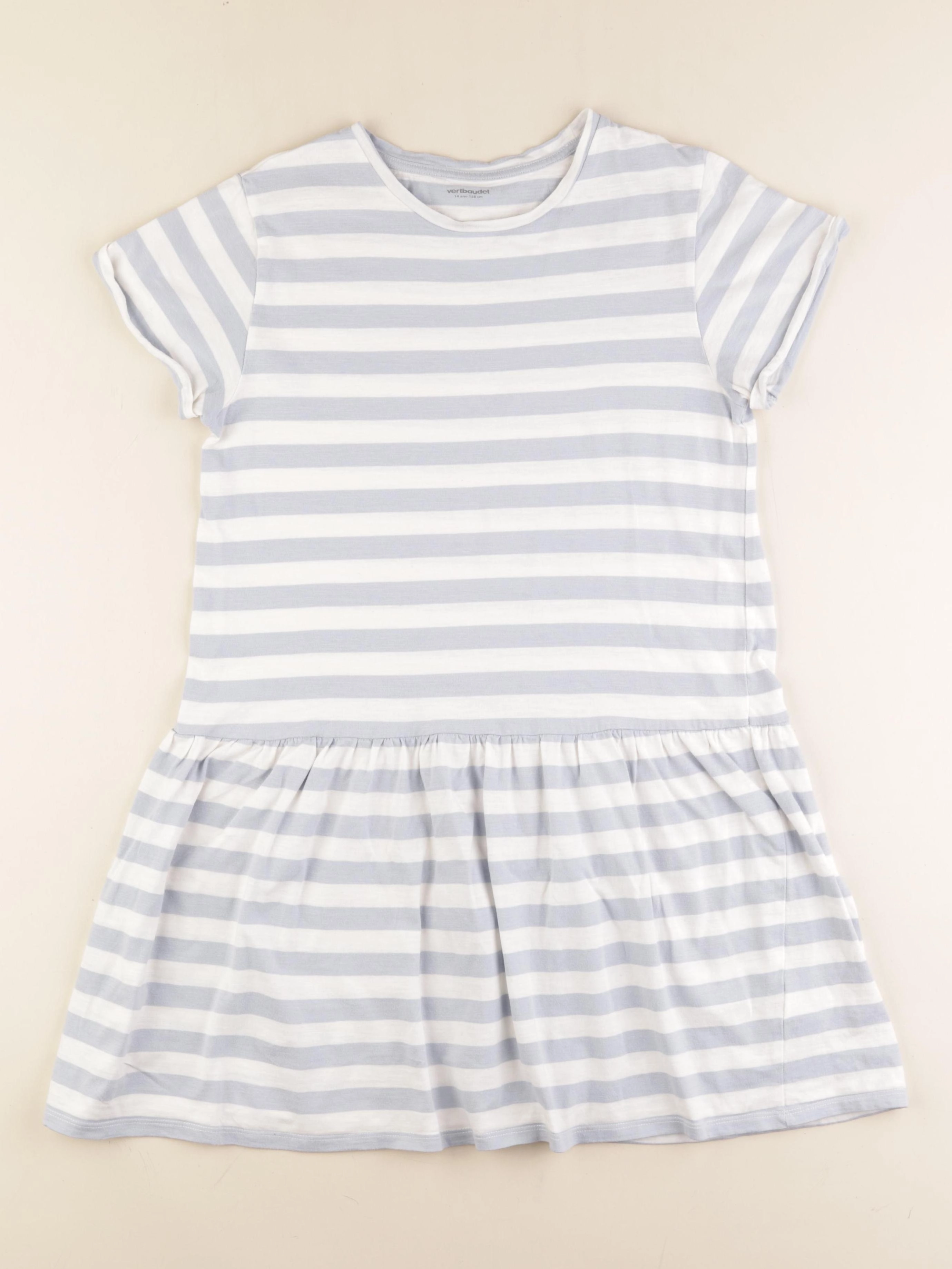 Vertbaudet - robe blanc, bleu - 14 ans