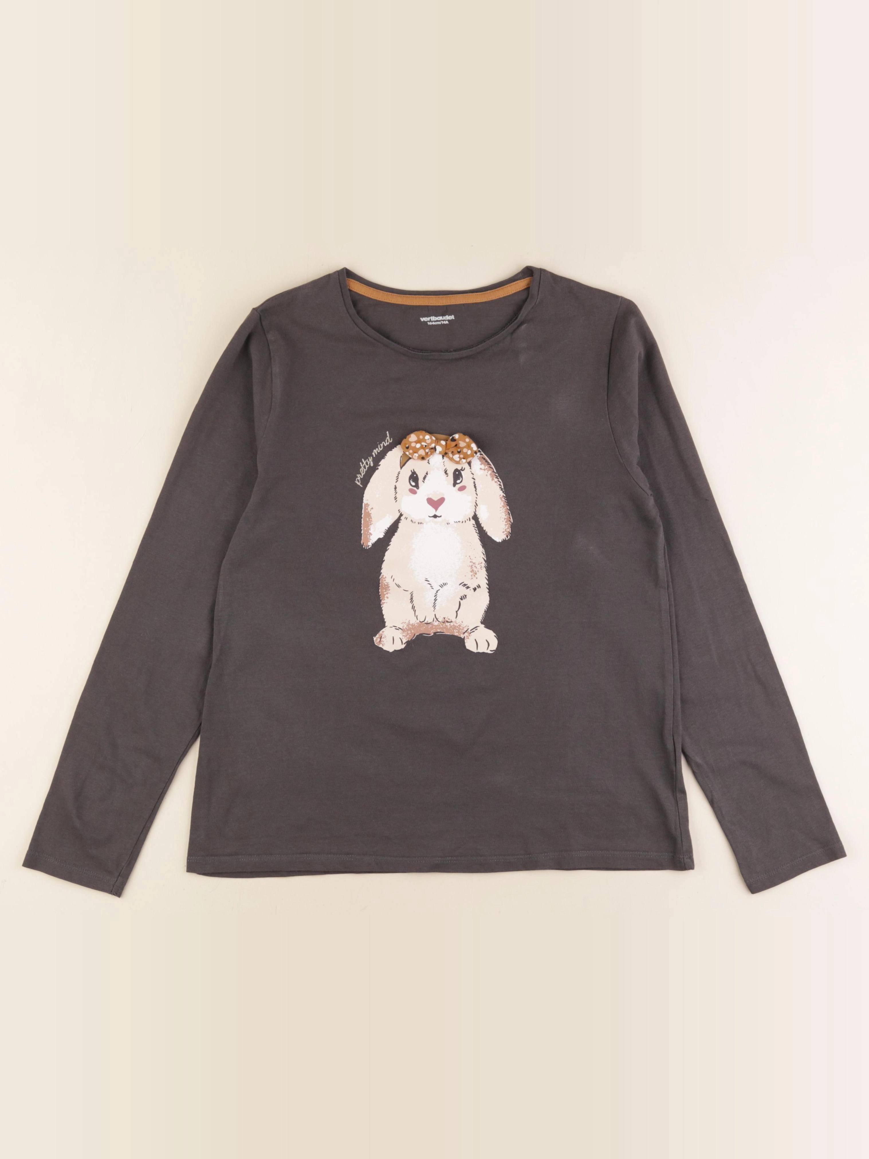 Vertbaudet - tee-shirt gris - 14 ans