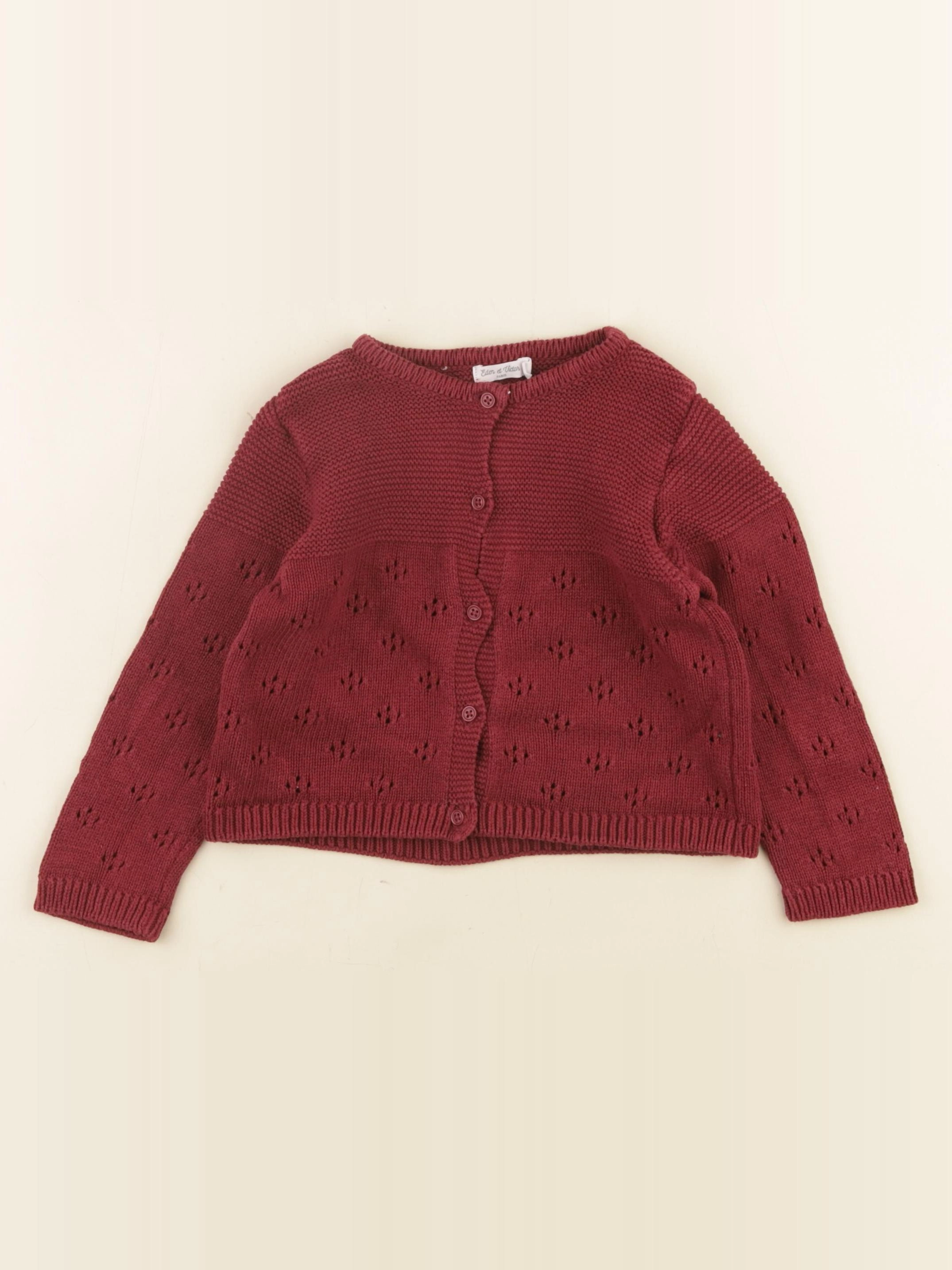 Eden & Victor - gilet rouge - 18 mois