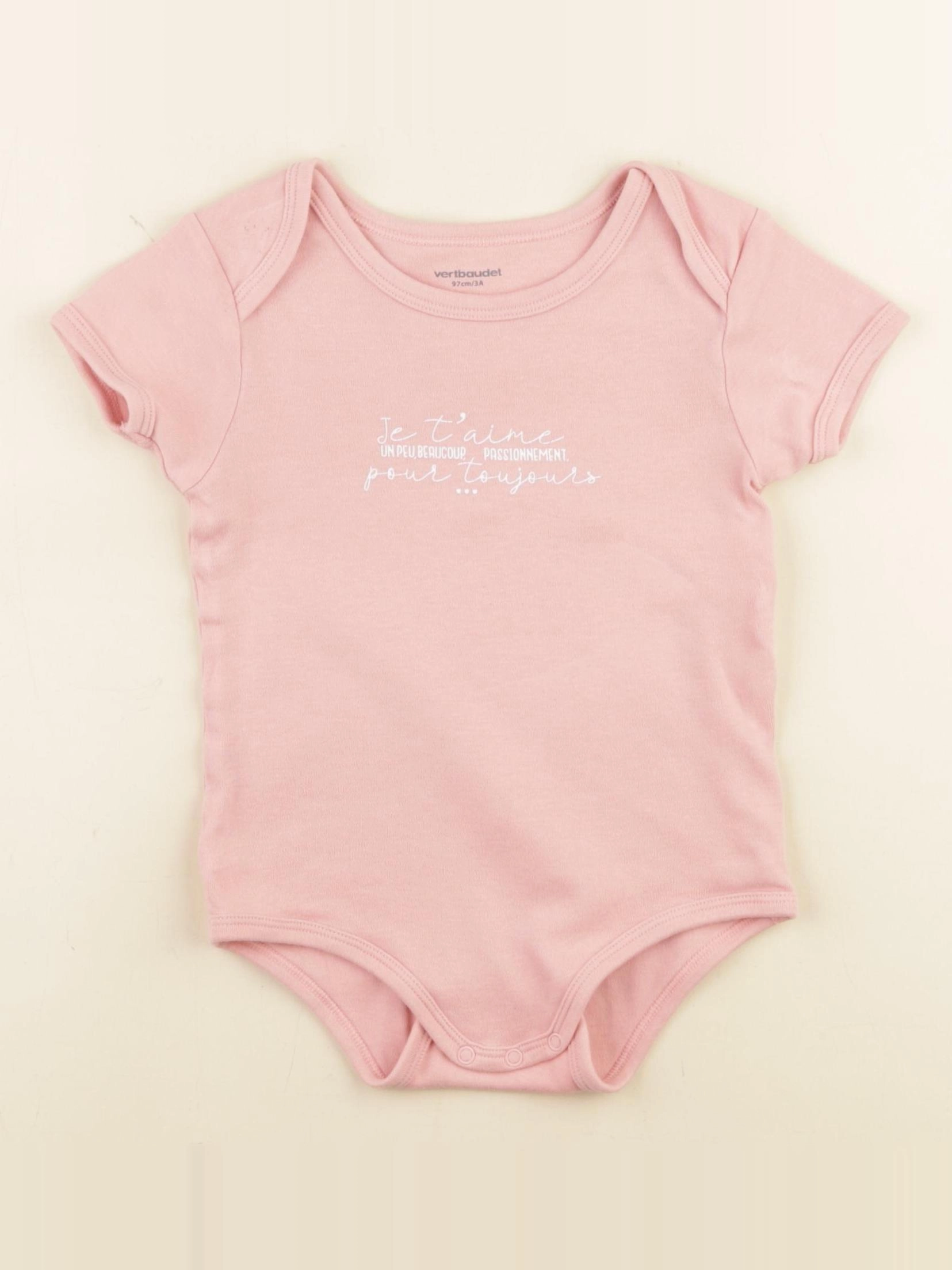 Vertbaudet - body rose - 3 ans