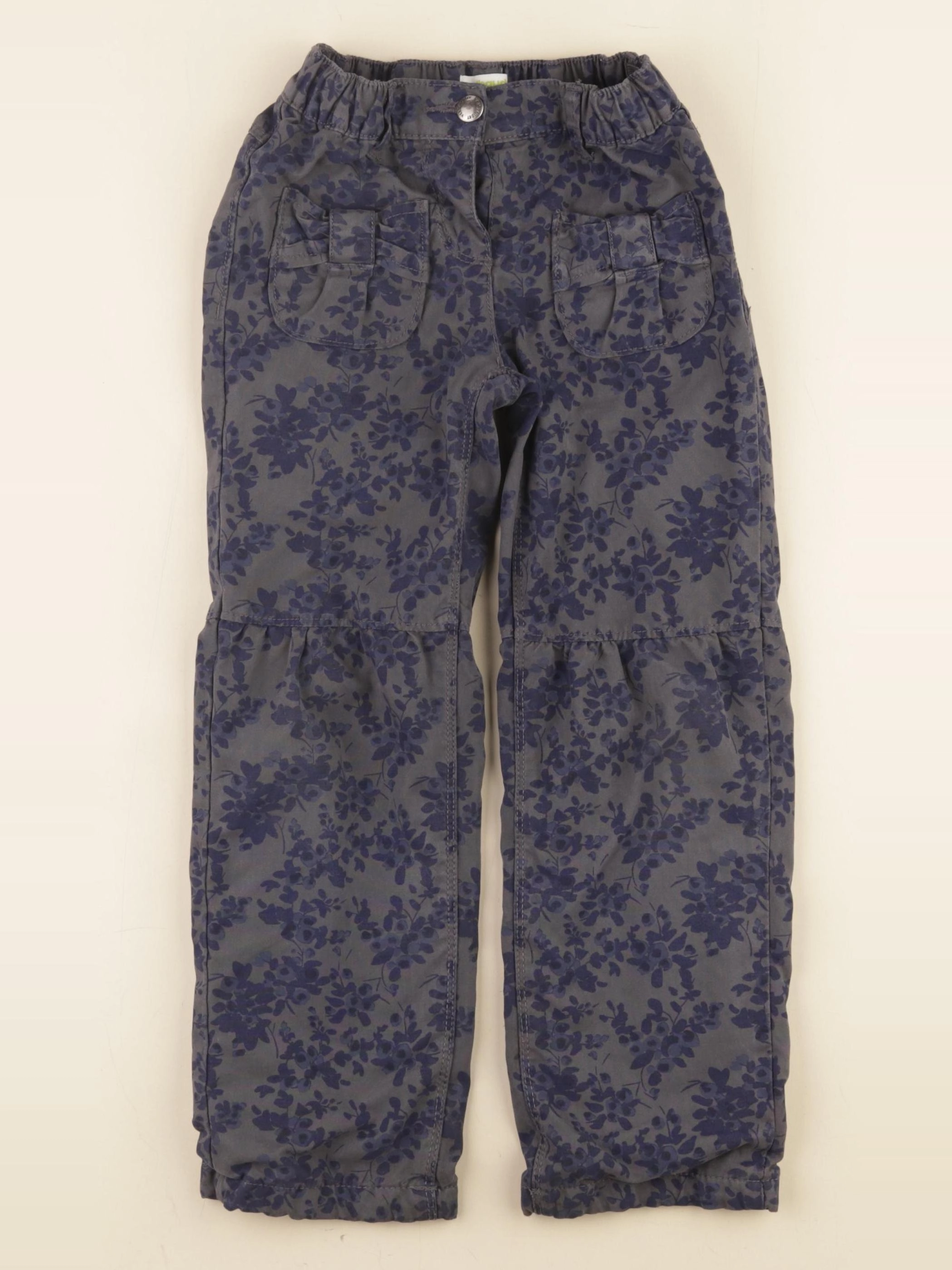 Vertbaudet - pantalon doublé vert, bleu - 6 ans