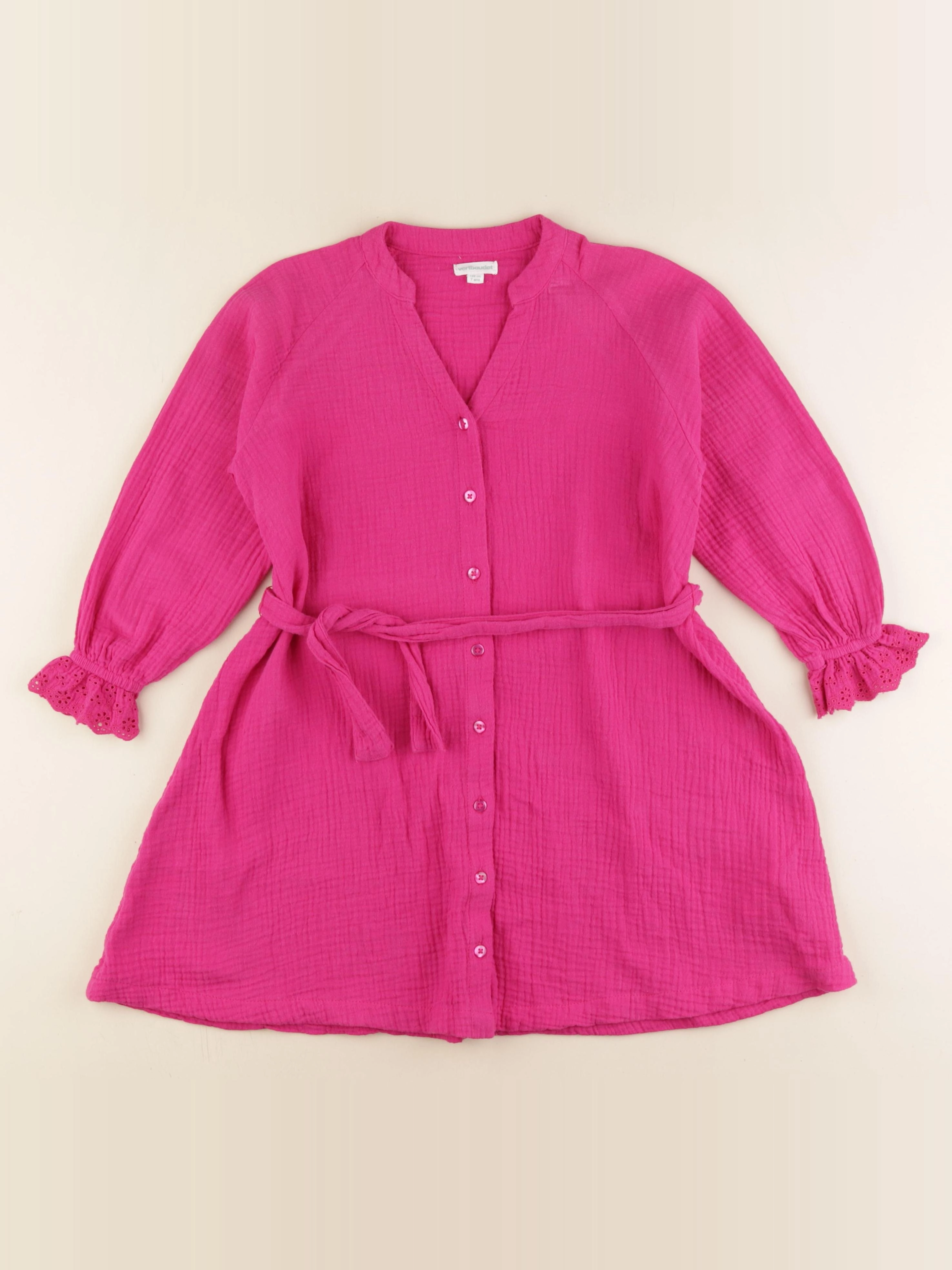 Vertbaudet - robe rose - 7 ans