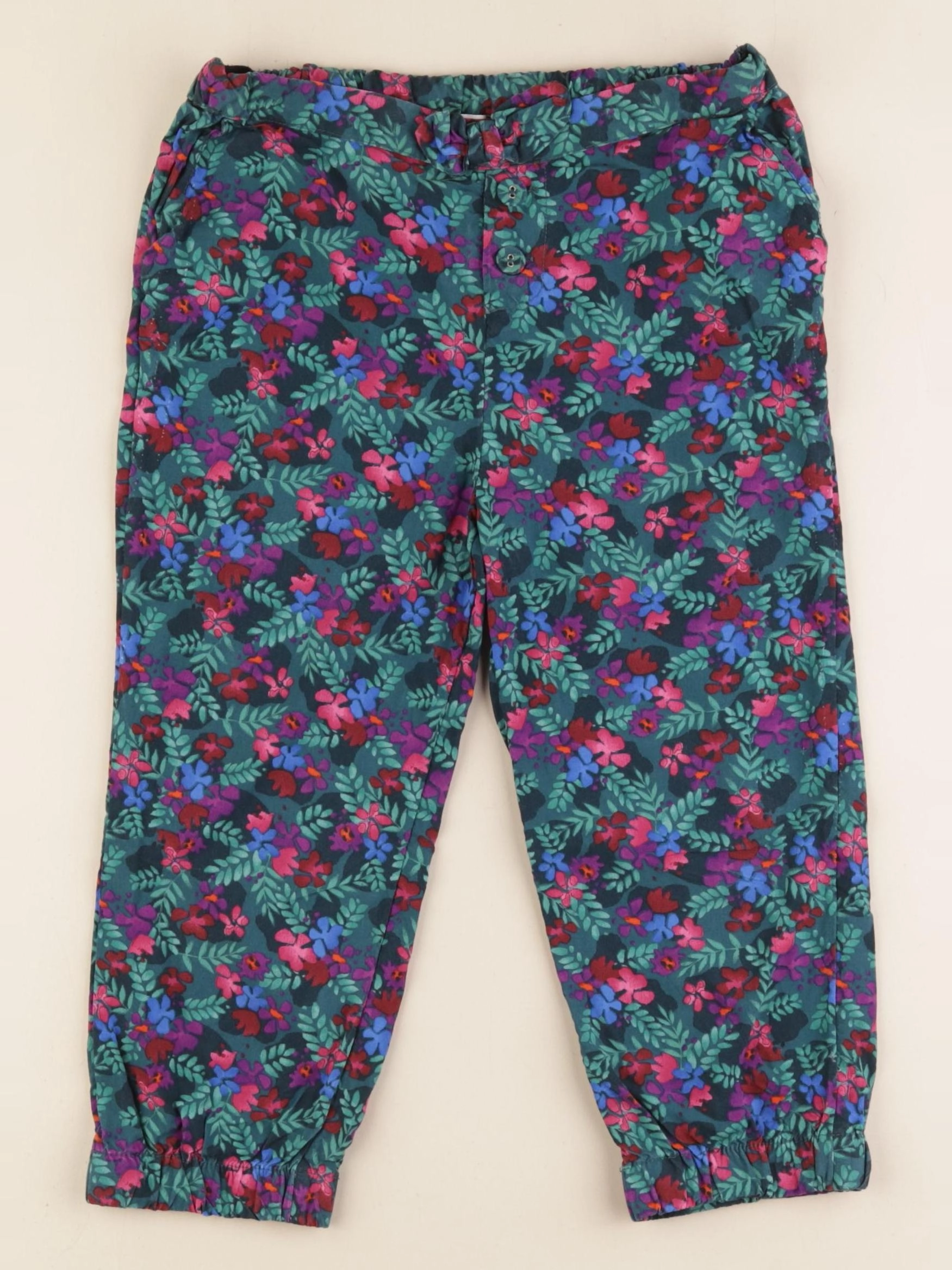 Vertbaudet - pantacourt vert - 7 ans