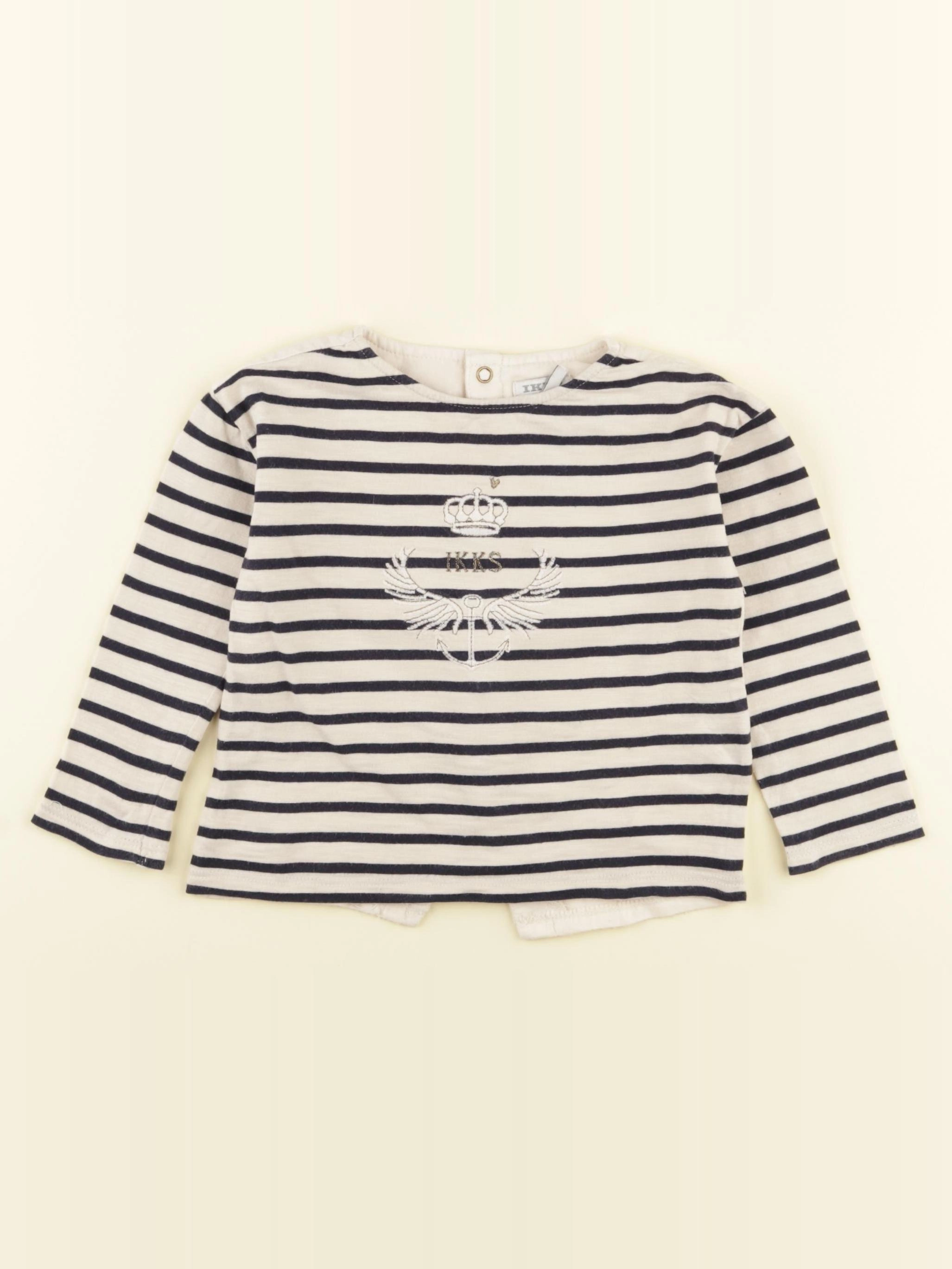 IKKS - tee-shirt beige, bleu - 2 ans