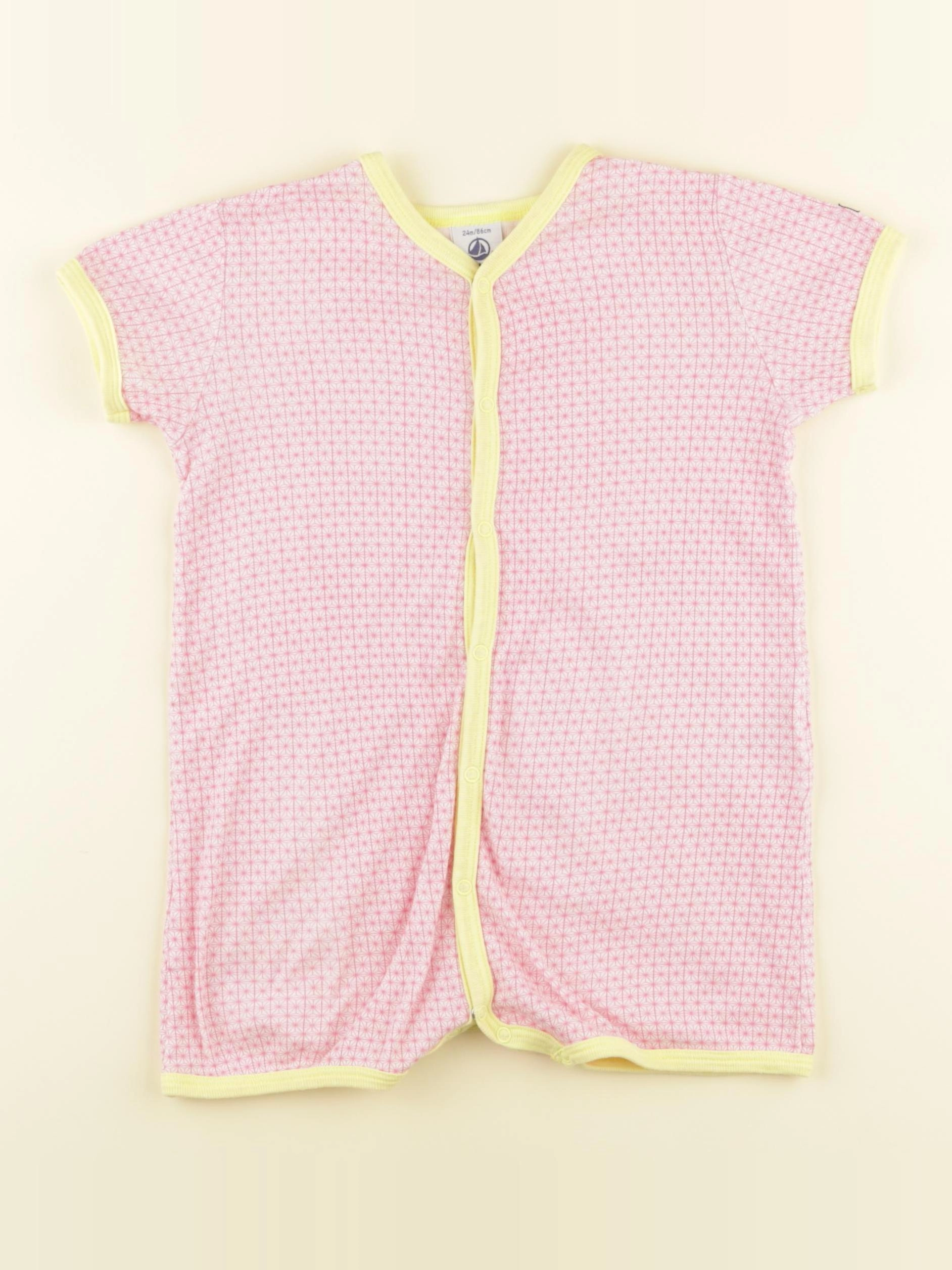 Petit Bateau - pyjama coton rose - 24 mois